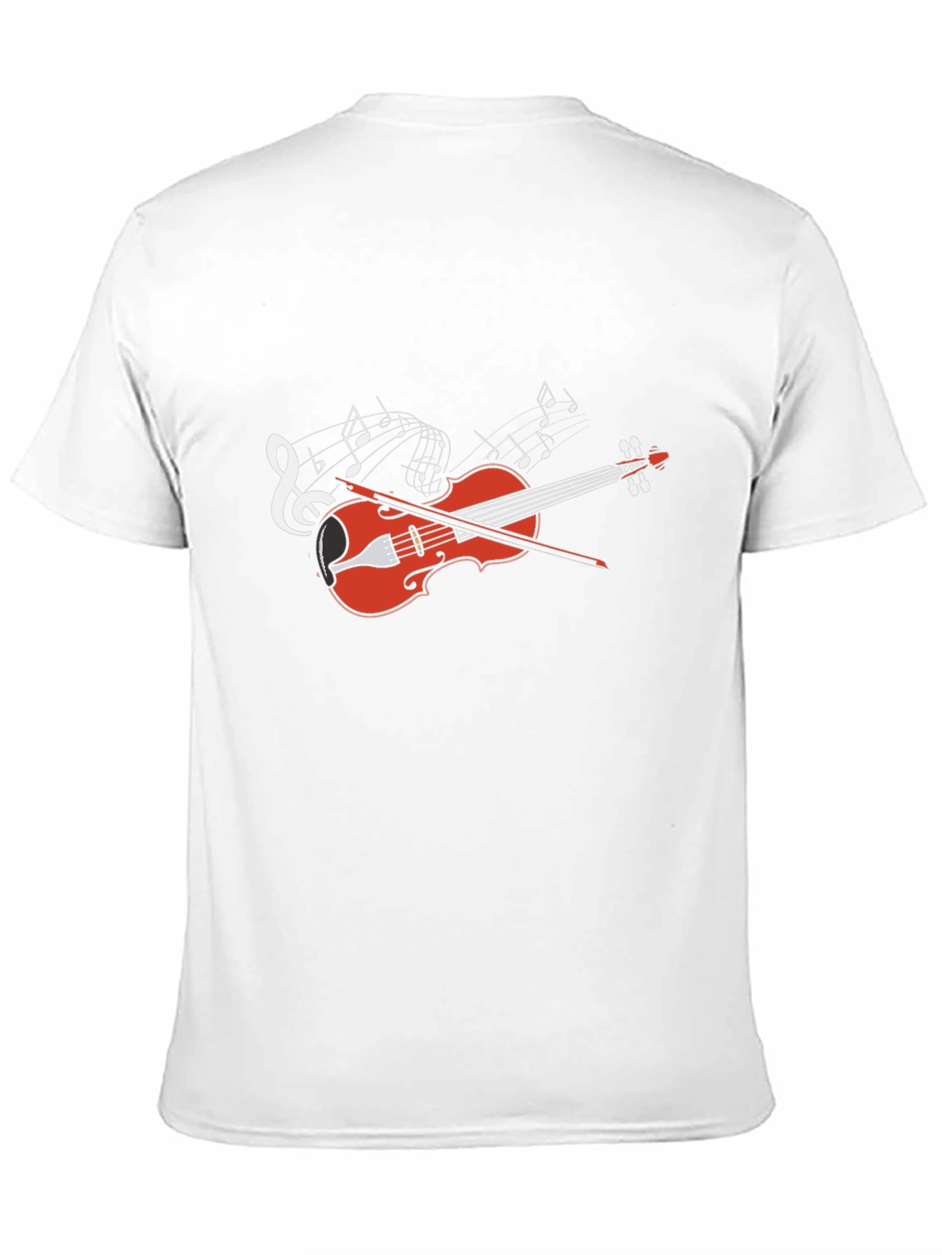 Musical Violin Graphic T-Shirt - Black