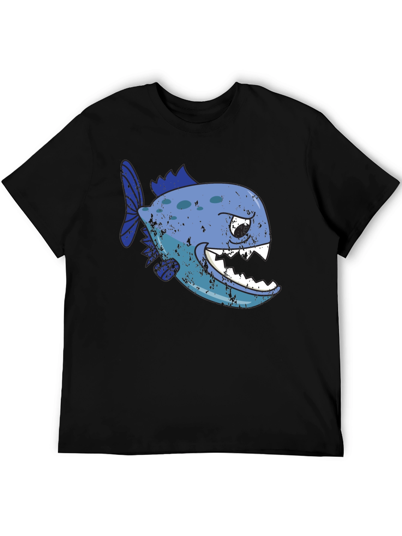 Piranha Graphic T-Shirt - Black Cotton Tee
