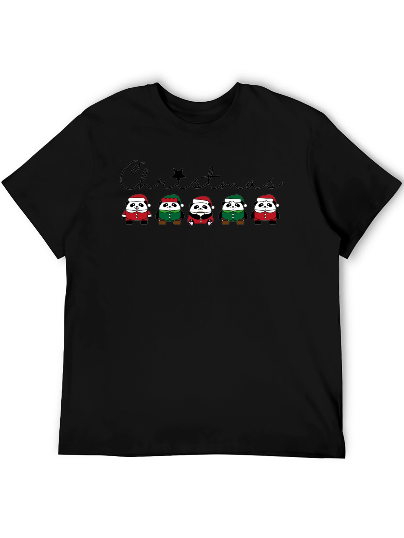 Christmas Panda T-Shirt Cute Holiday Apparel