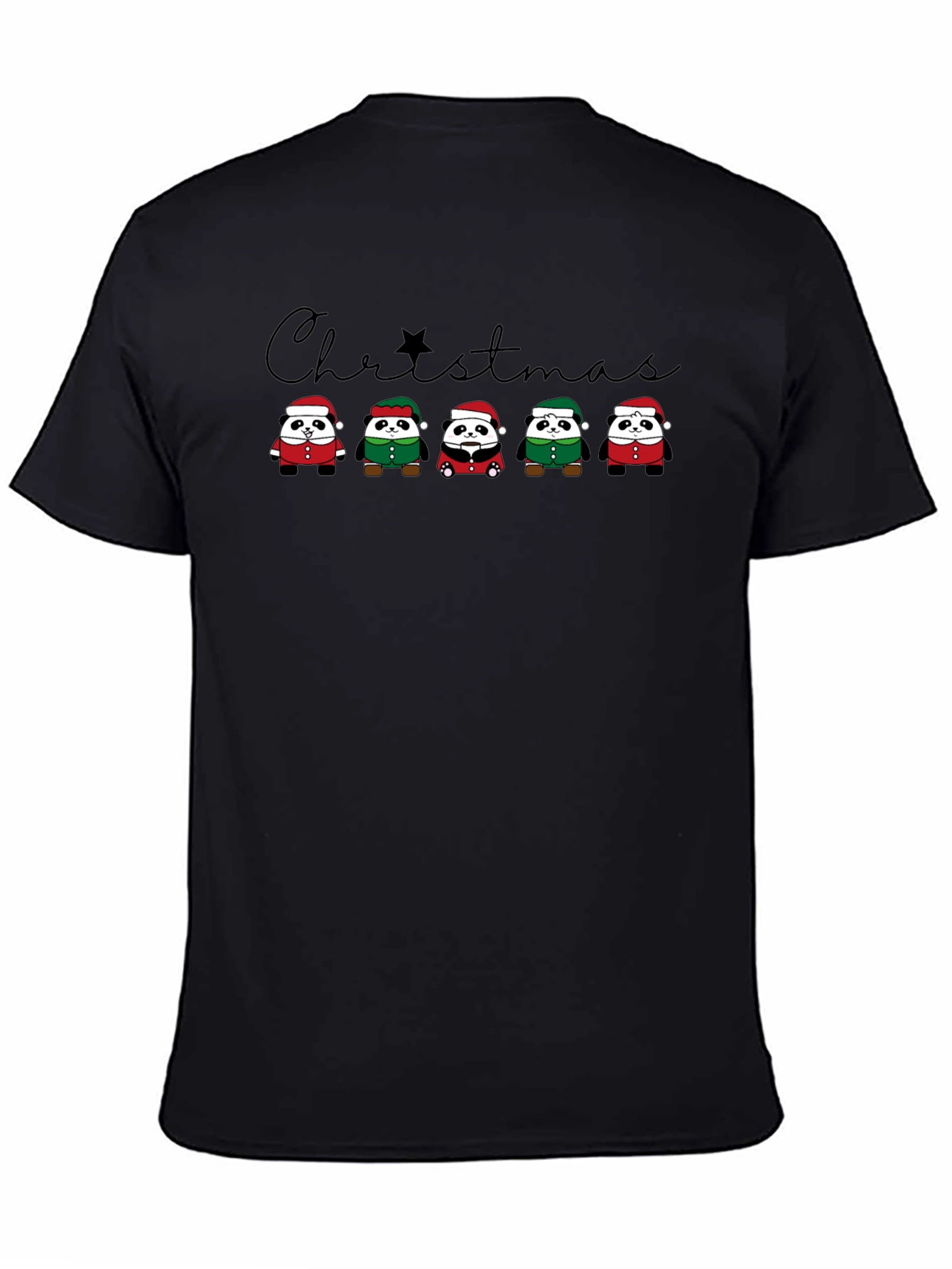 Christmas Panda T-Shirt Cute Holiday Apparel