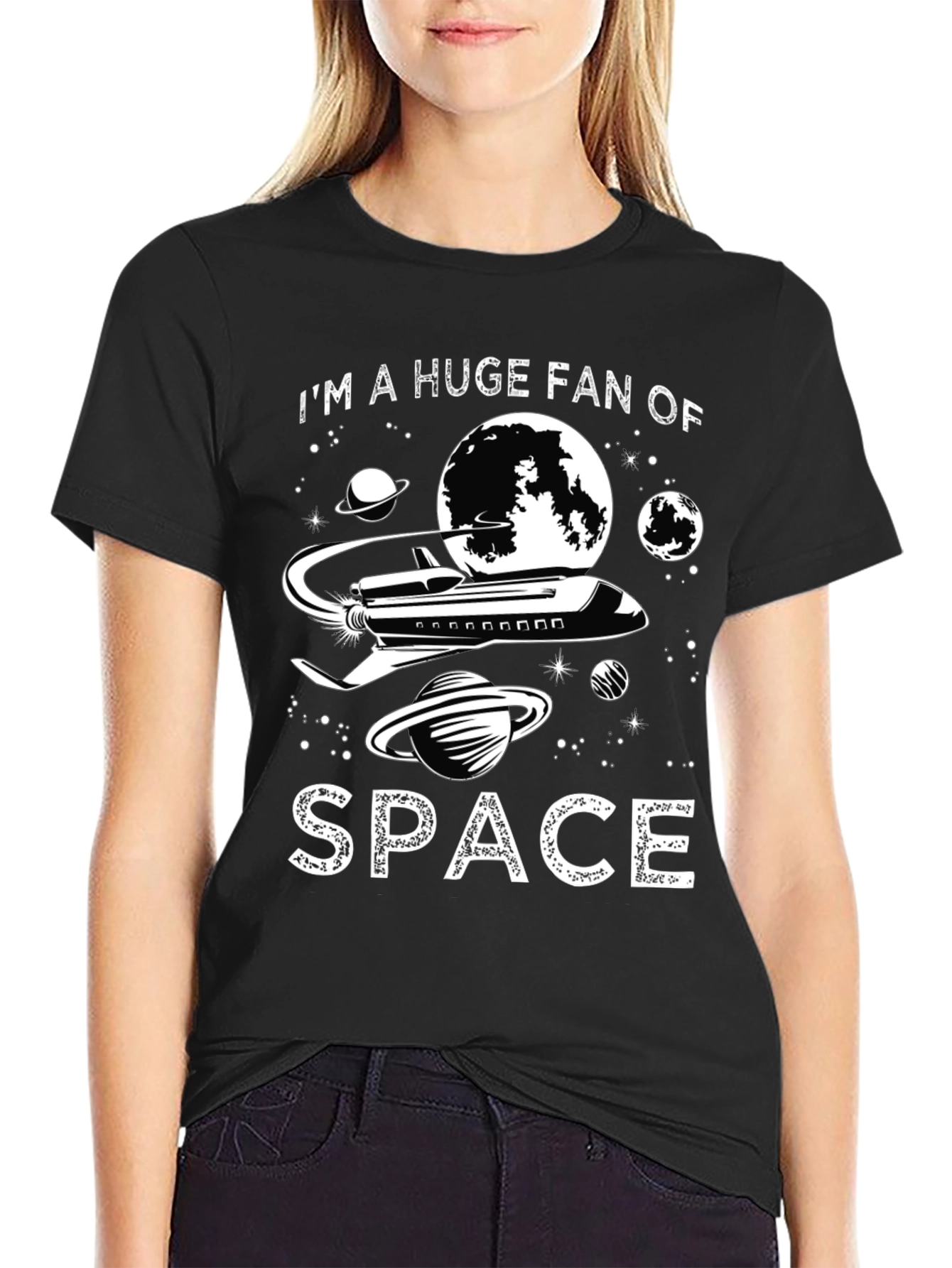 Im a Huge Fan of Space T-Shirt - Black