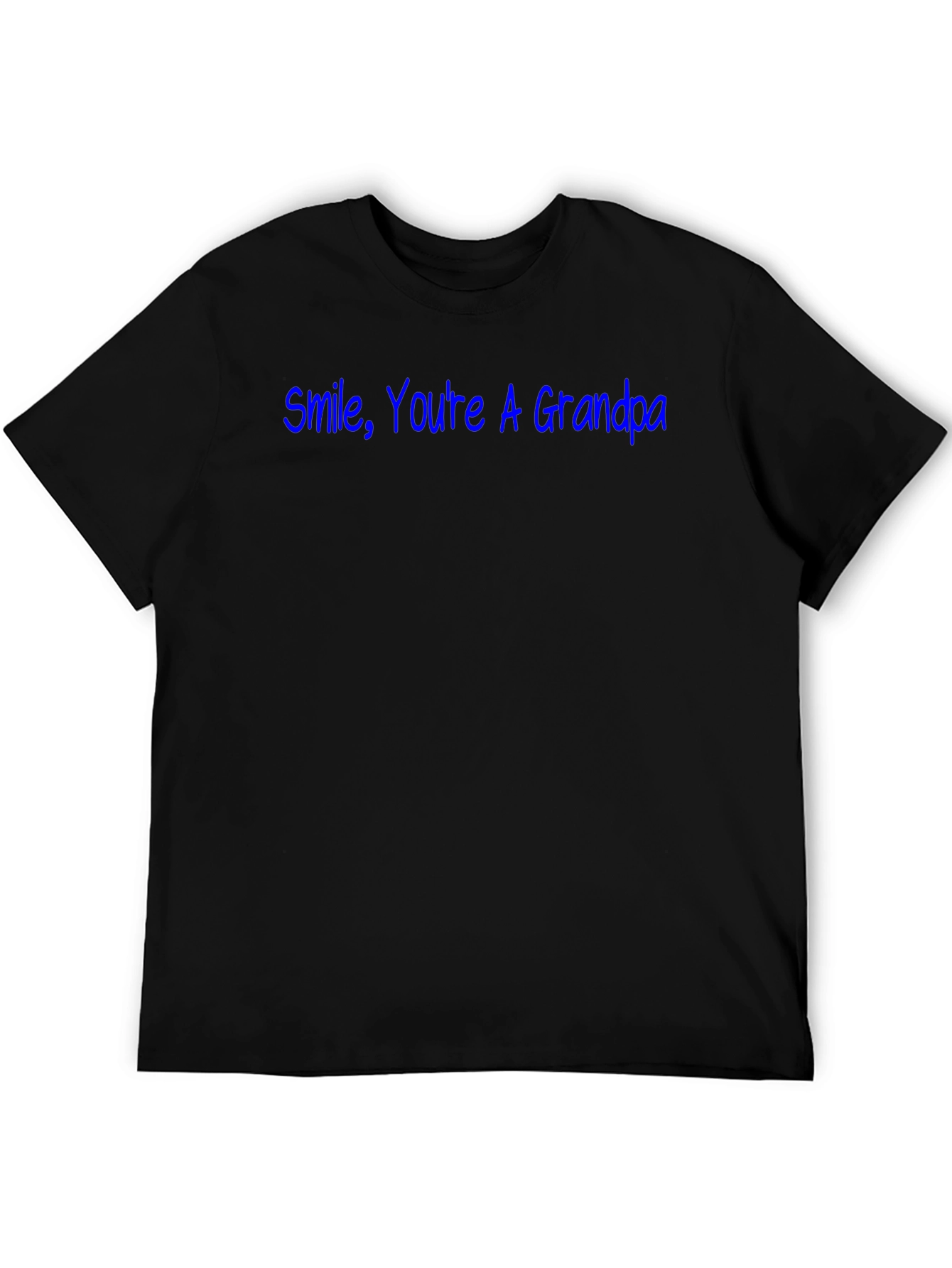 Smile Youre A Grandpa Black T-Shirt