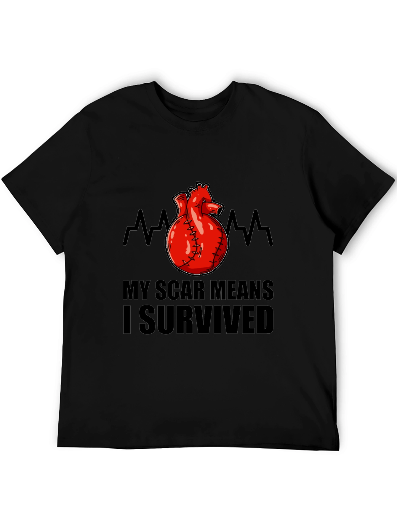 Scar Survivor Heart Graphic Tee