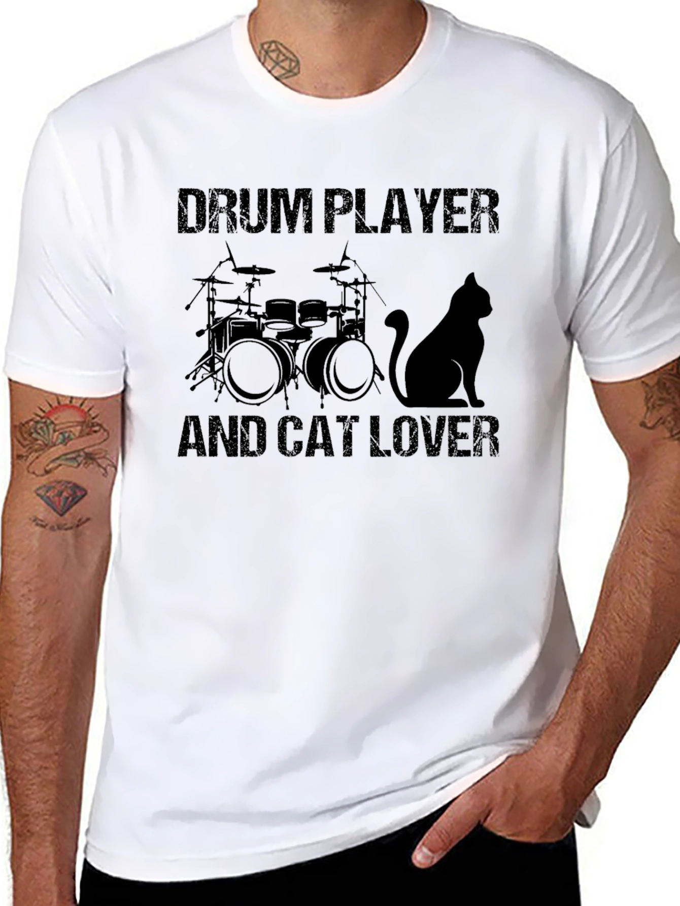 Drum Player & Cat Lover T-Shirt