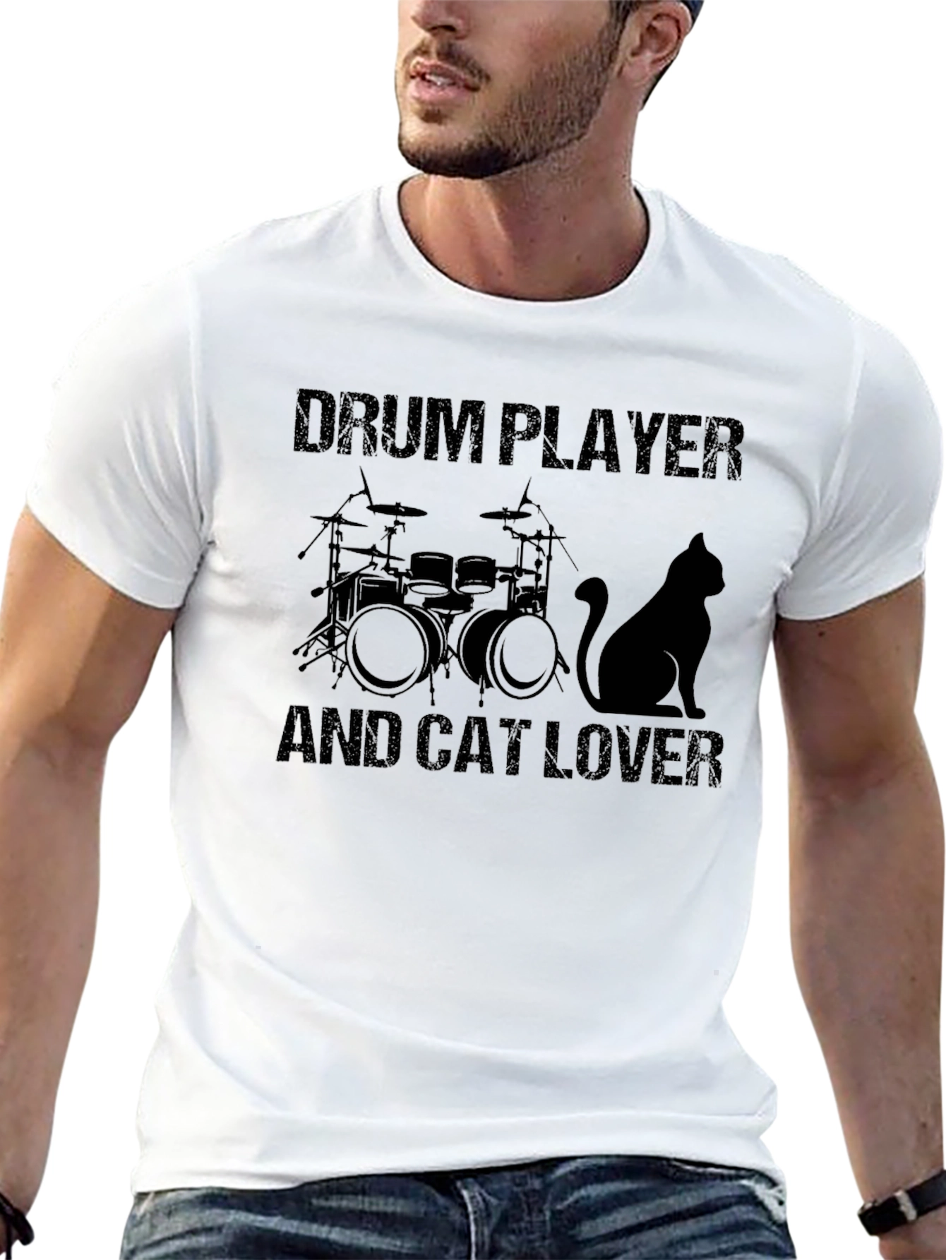 Drum Player & Cat Lover T-Shirt