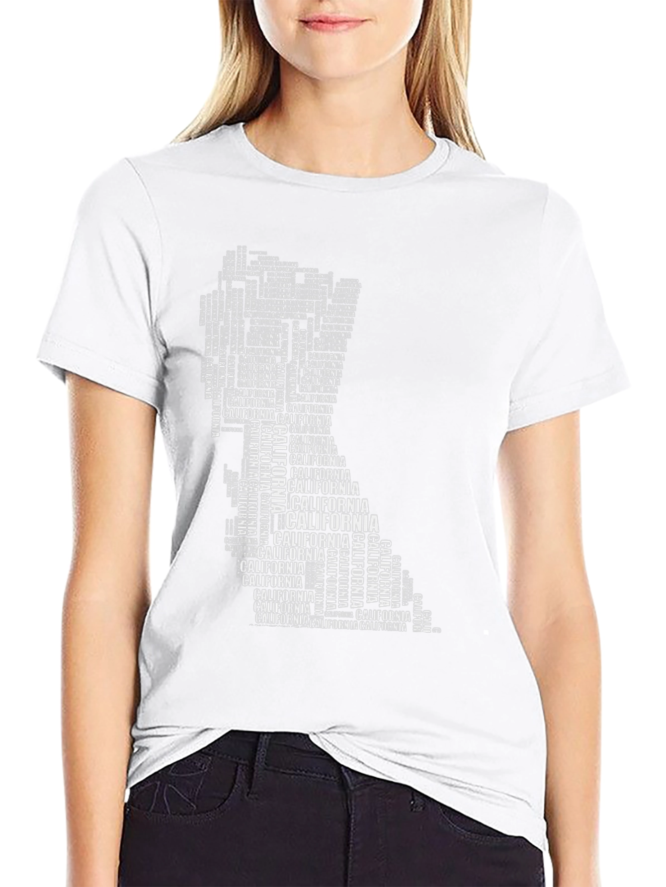 California State Typography T-Shirt - Black