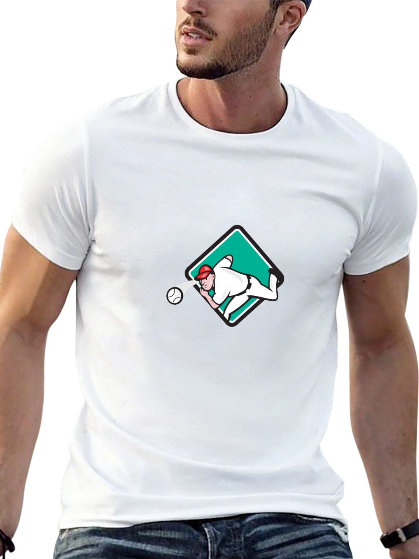 Baseball Pitcher Graphic Tee
