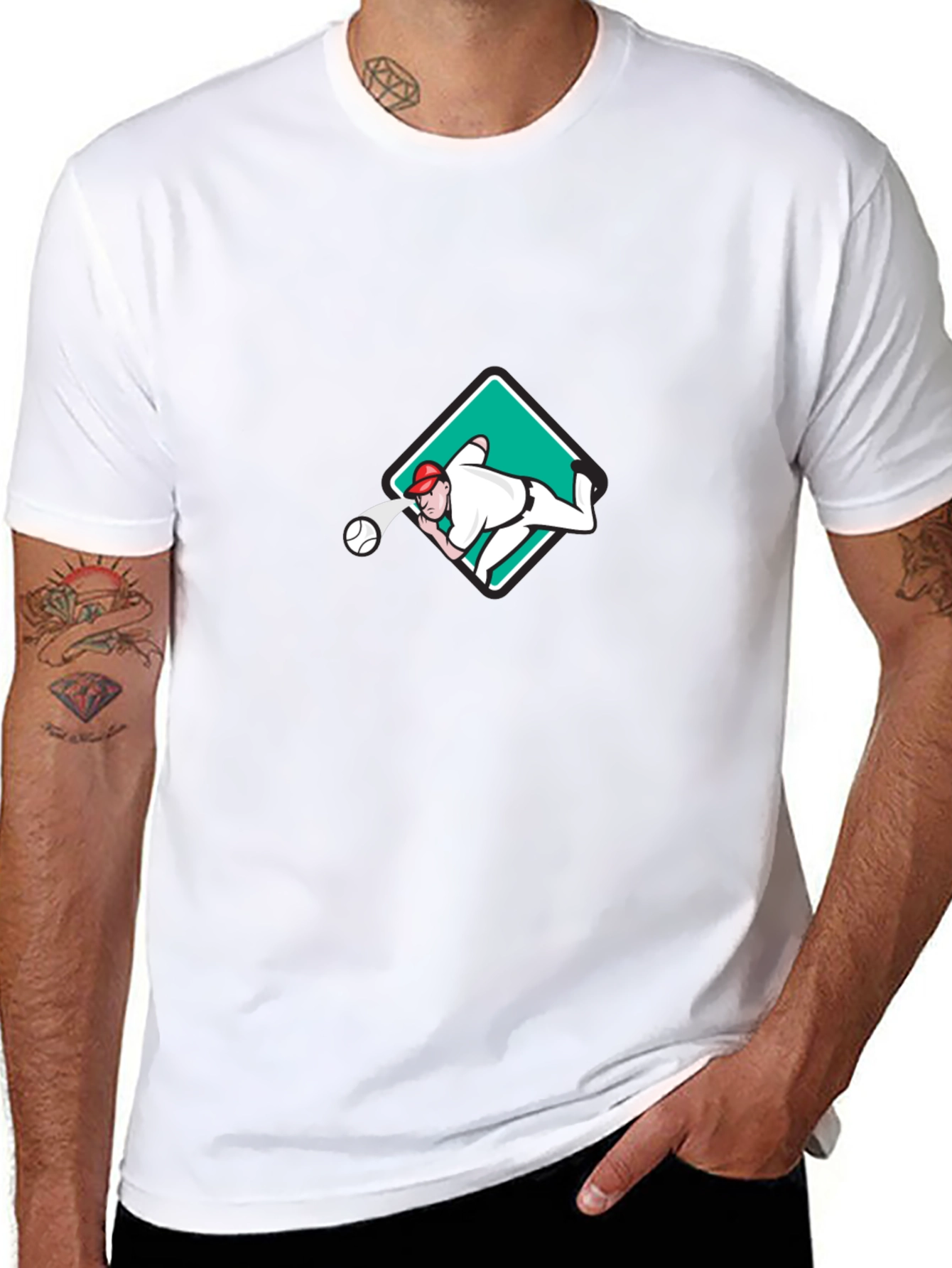 Baseball Pitcher Graphic Tee