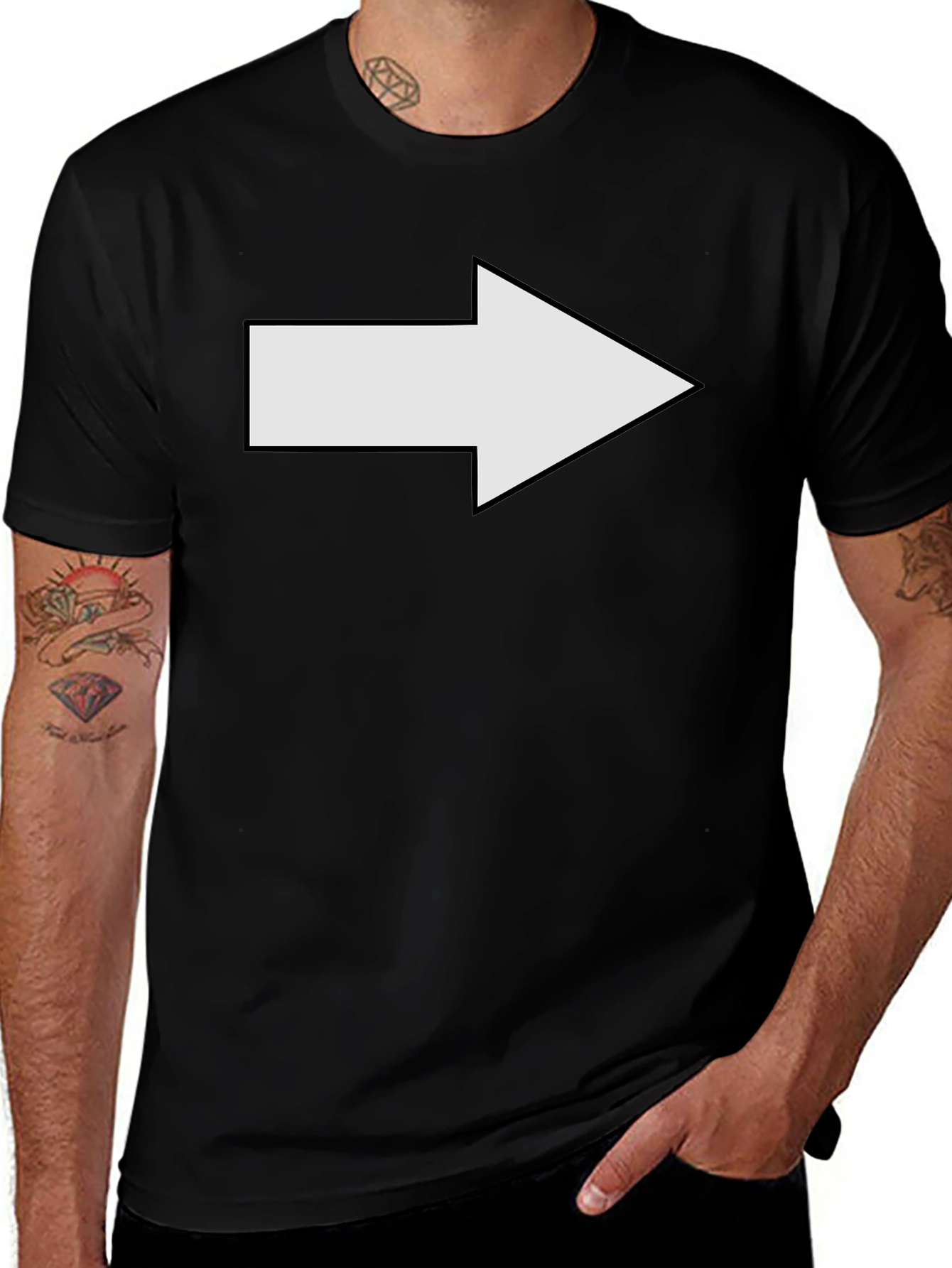 Right Arrow Graphic T-Shirt - Bold Design