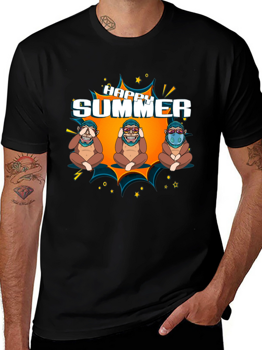 Happy Summer Monkeys Graphic Tee