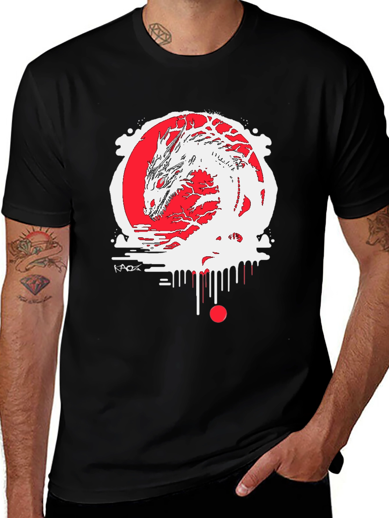Dragon Graphic Black Tee - Urban Style