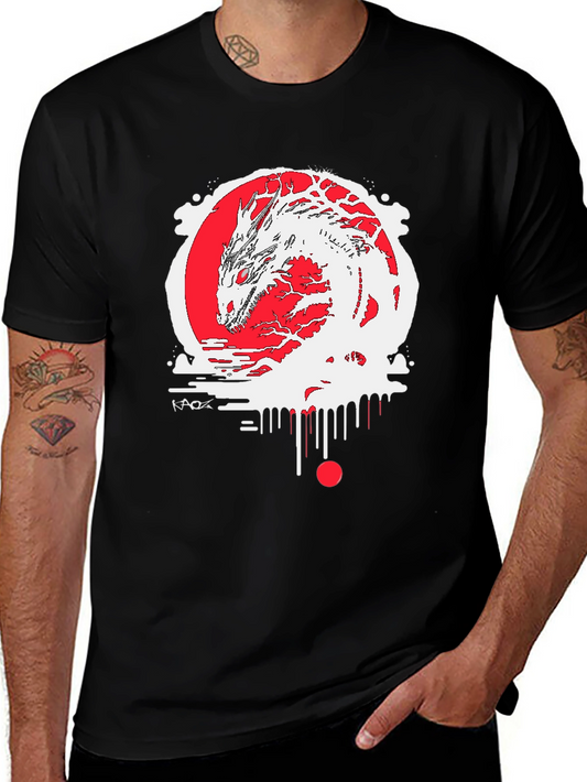Dragon Graphic Black Tee - Urban Style