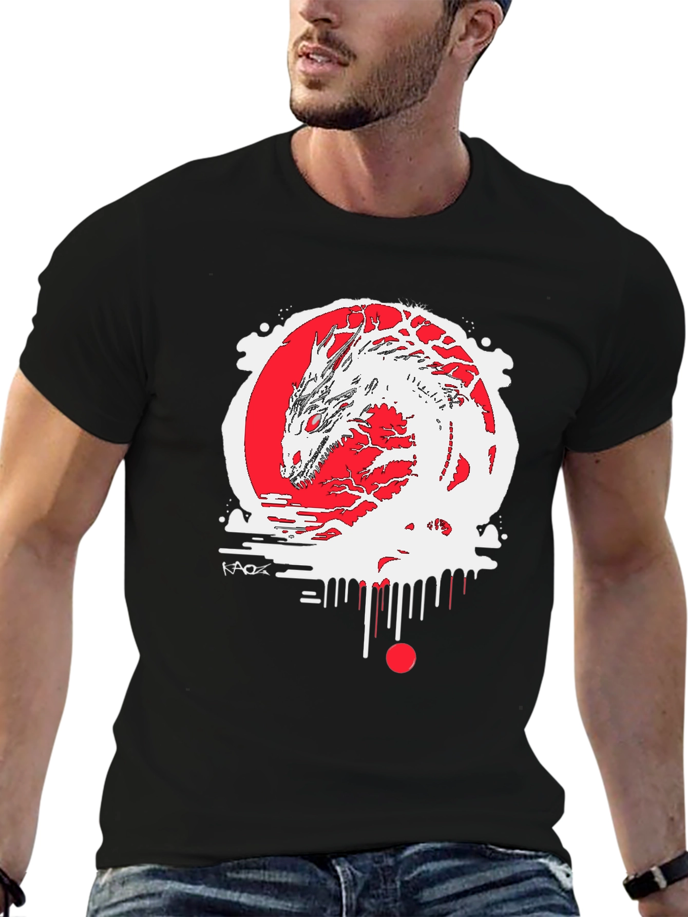 Dragon Graphic Black Tee - Urban Style