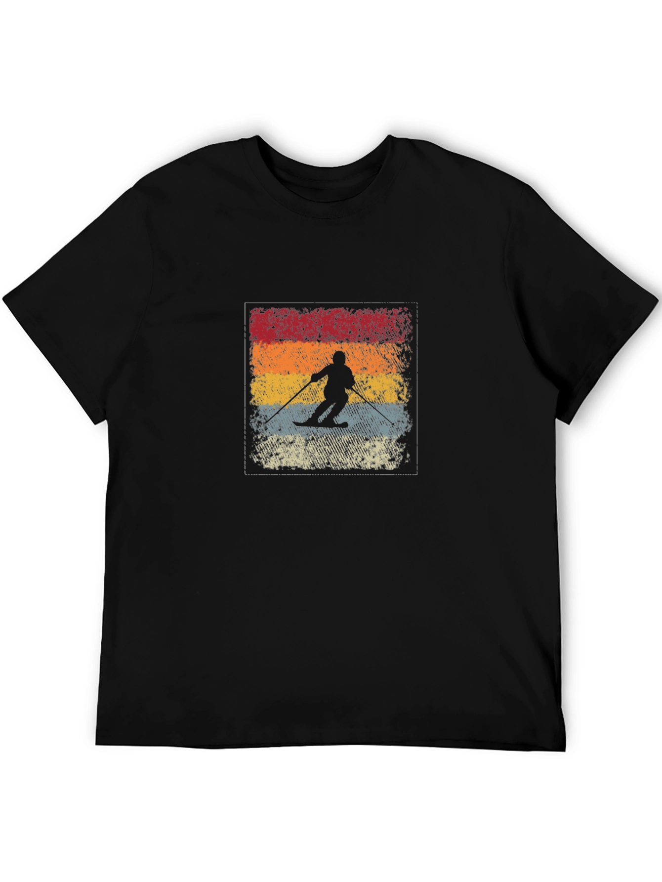Retro Ski Silhouette Graphic Tee