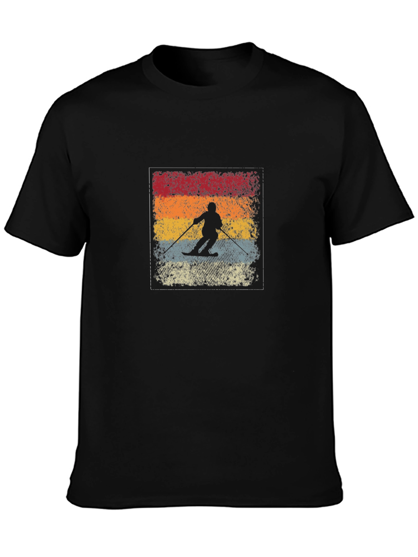 Retro Ski Silhouette Graphic Tee