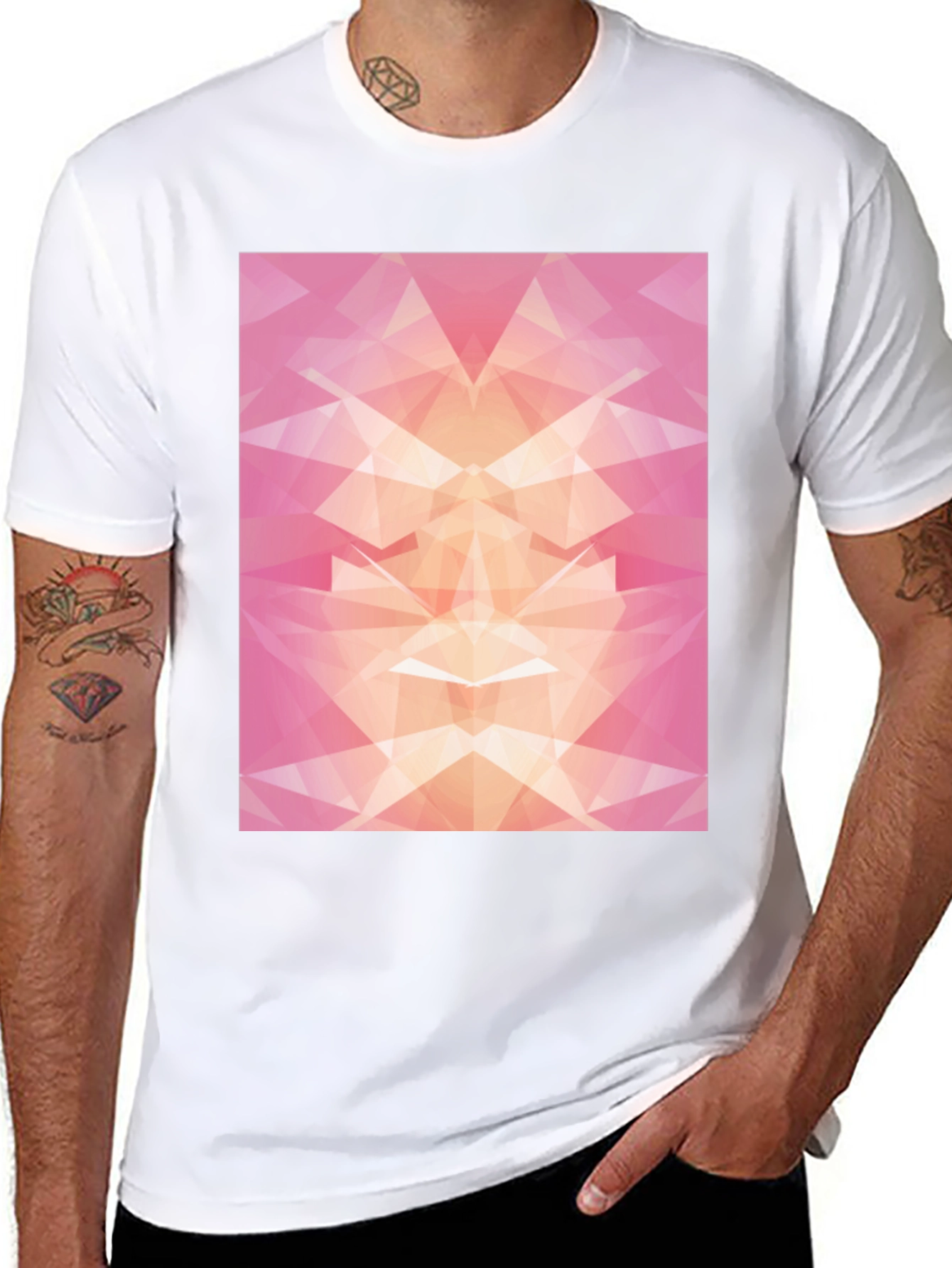 Geometric Abstract Black T-Shirt
