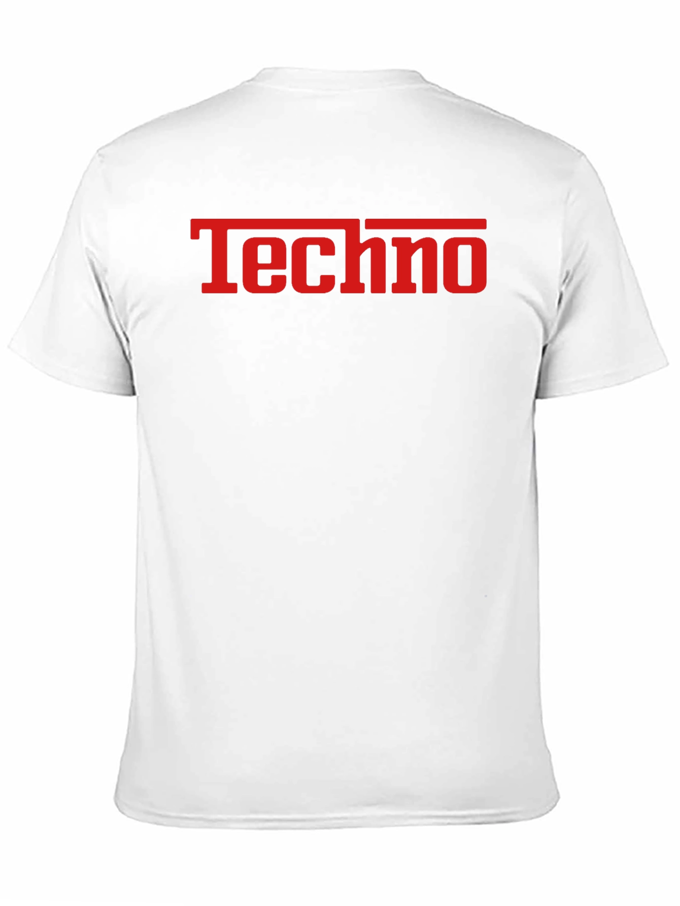 Techno T-Shirt - Bold Red Graphic on Black