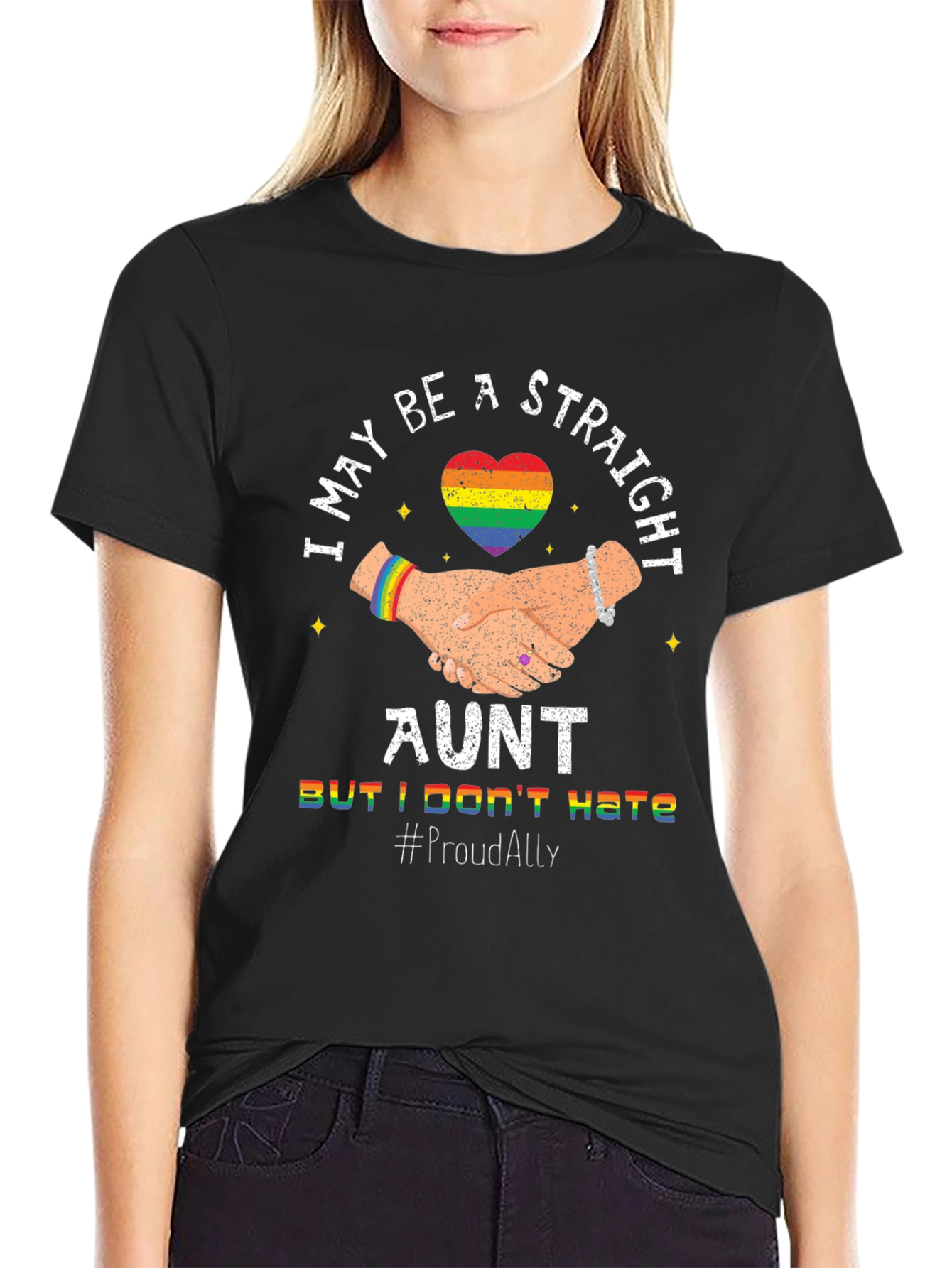 Straight Ally Aunt LGBTQ+ Pride T-Shirt