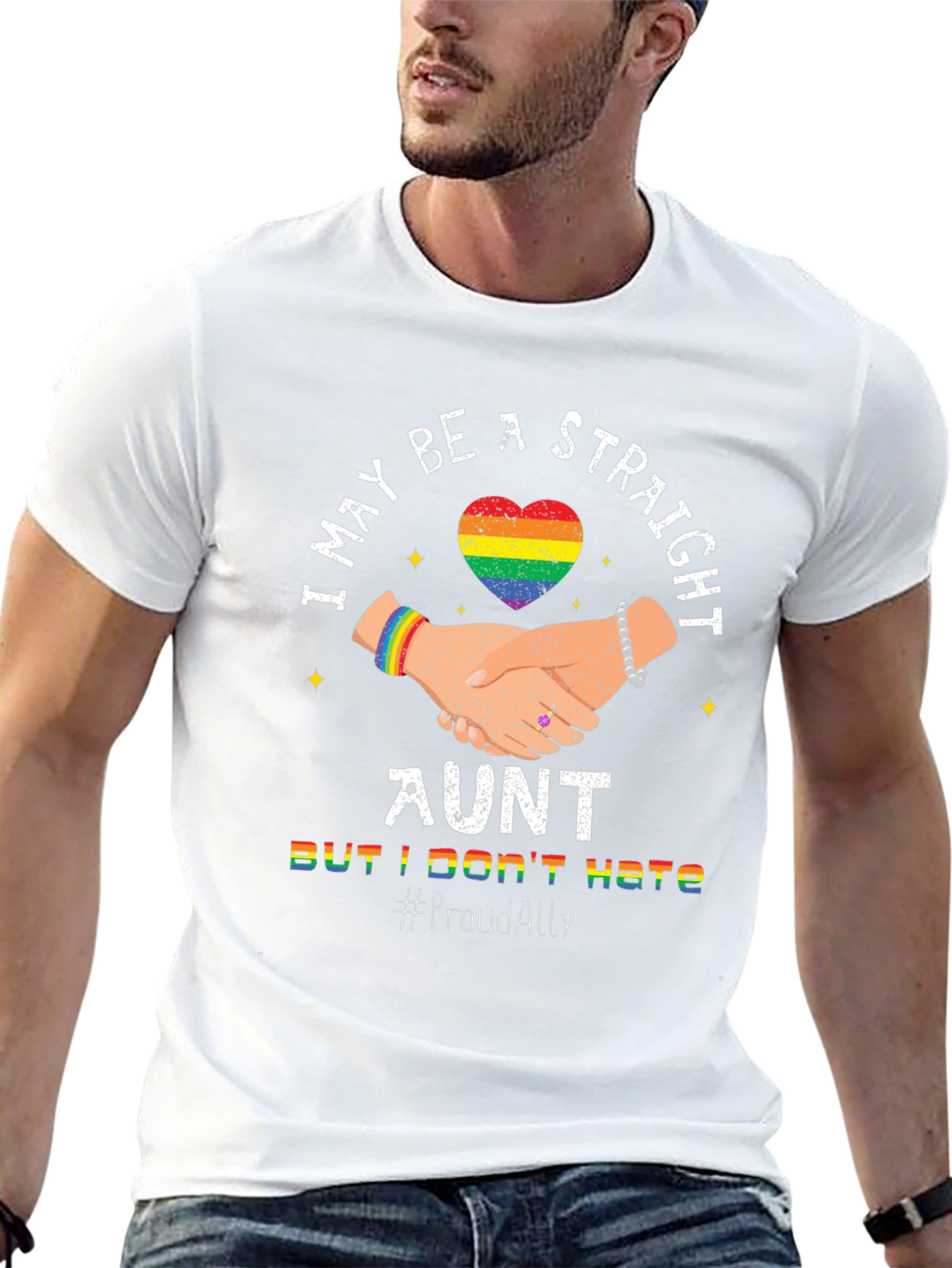 Straight Ally Aunt LGBTQ+ Pride T-Shirt