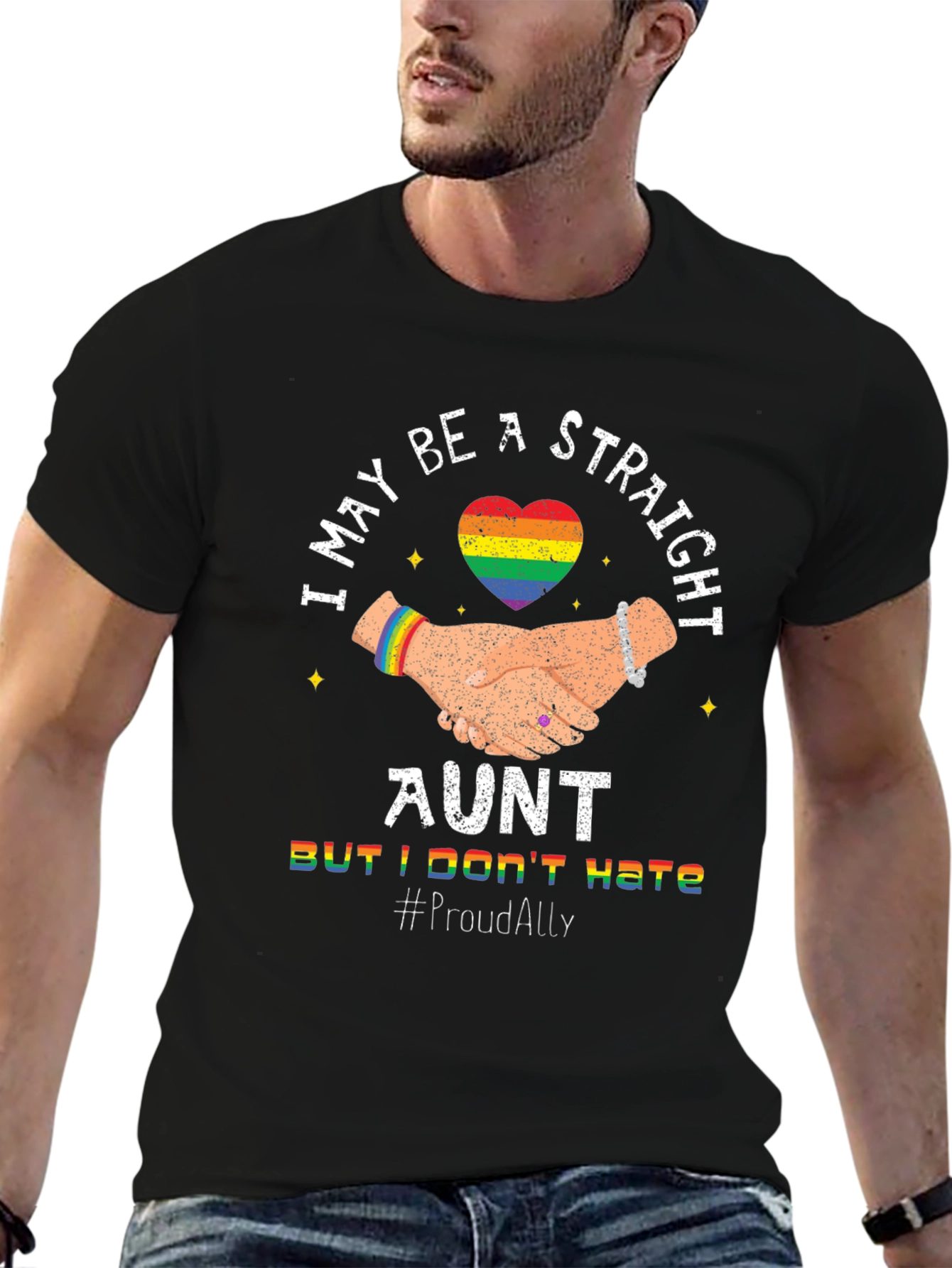 Straight Ally Aunt LGBTQ+ Pride T-Shirt