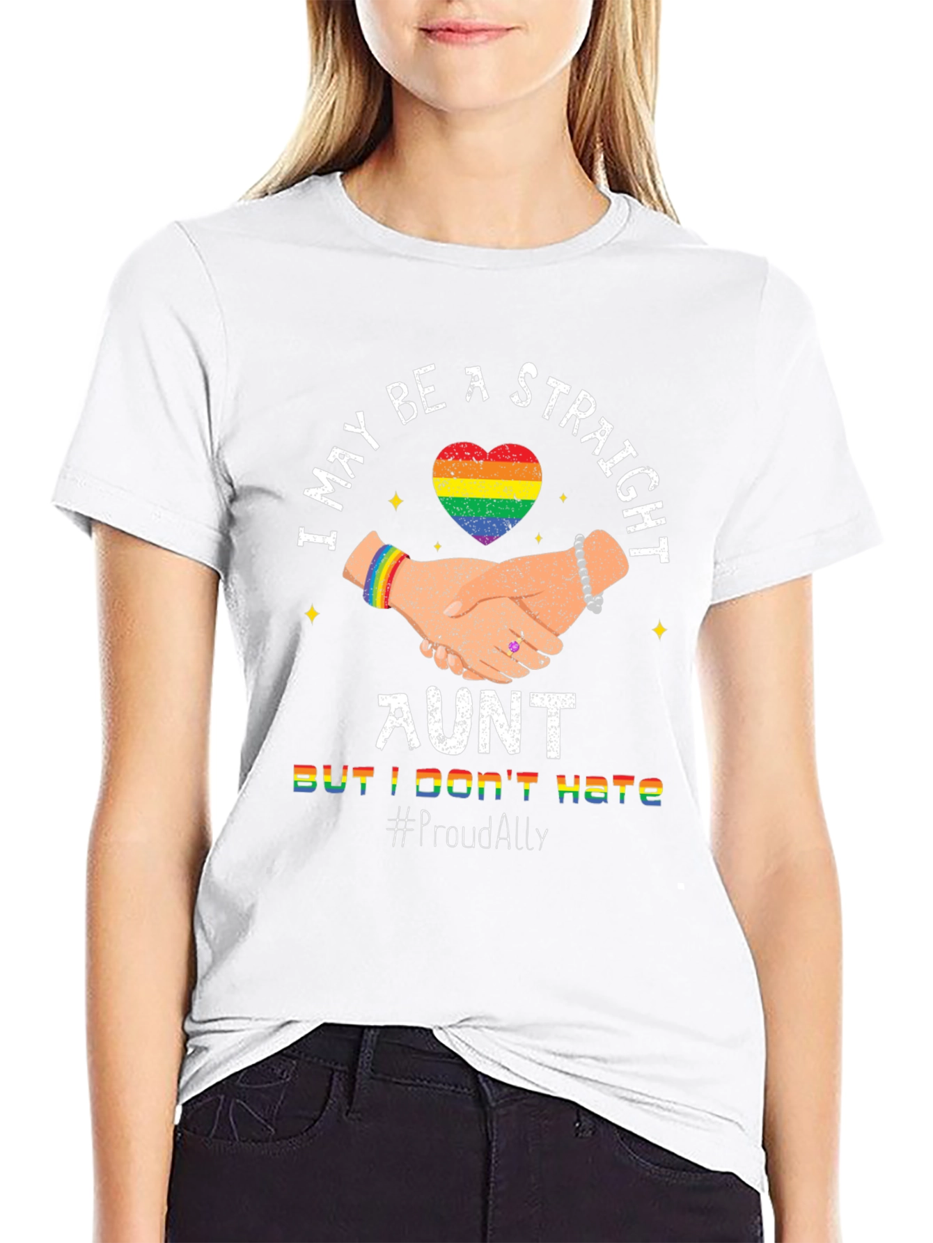 Straight Ally Aunt LGBTQ+ Pride T-Shirt