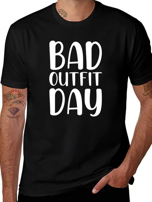 Bad Outfit Day Black Graphic T-Shirt