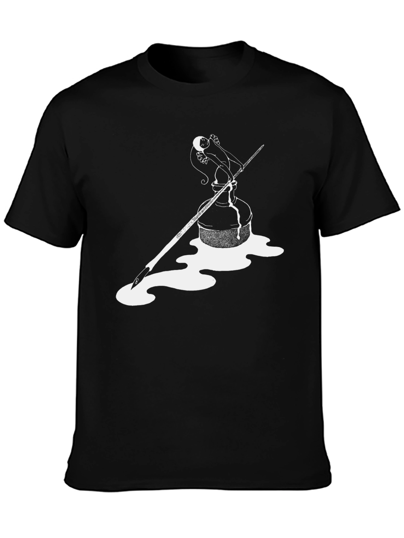 Artistic Inkwell Graphic Tee - Black