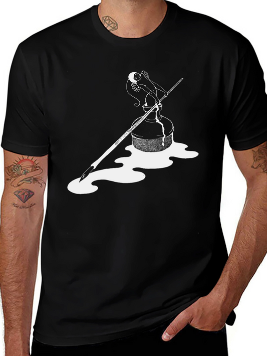Artistic Inkwell Graphic Tee - Black