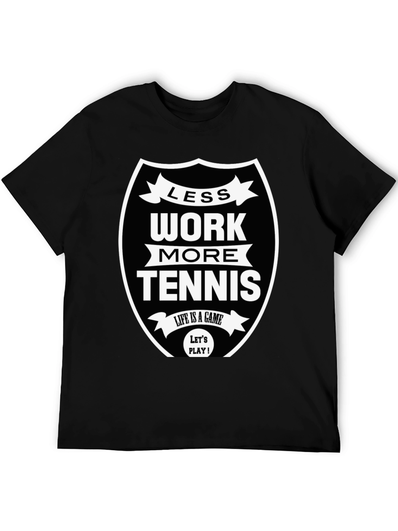 Less Work More Tennis Graphic Tee