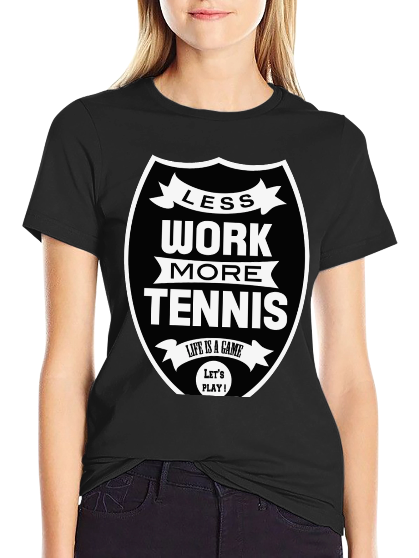 Less Work More Tennis Graphic Tee