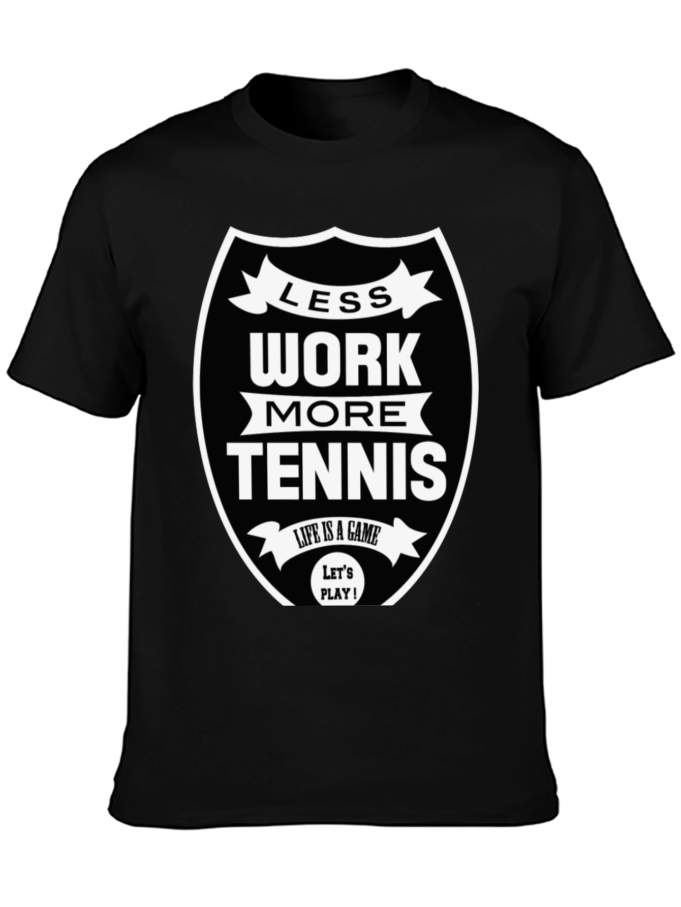 Less Work More Tennis Graphic Tee