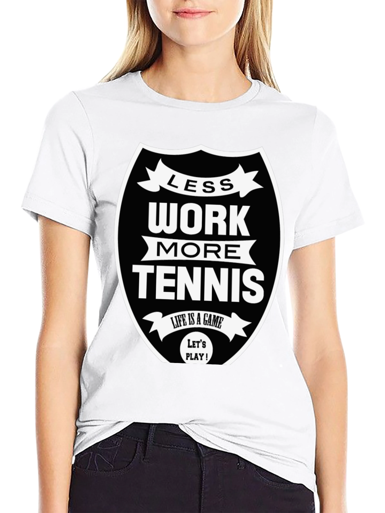 Less Work More Tennis Graphic Tee