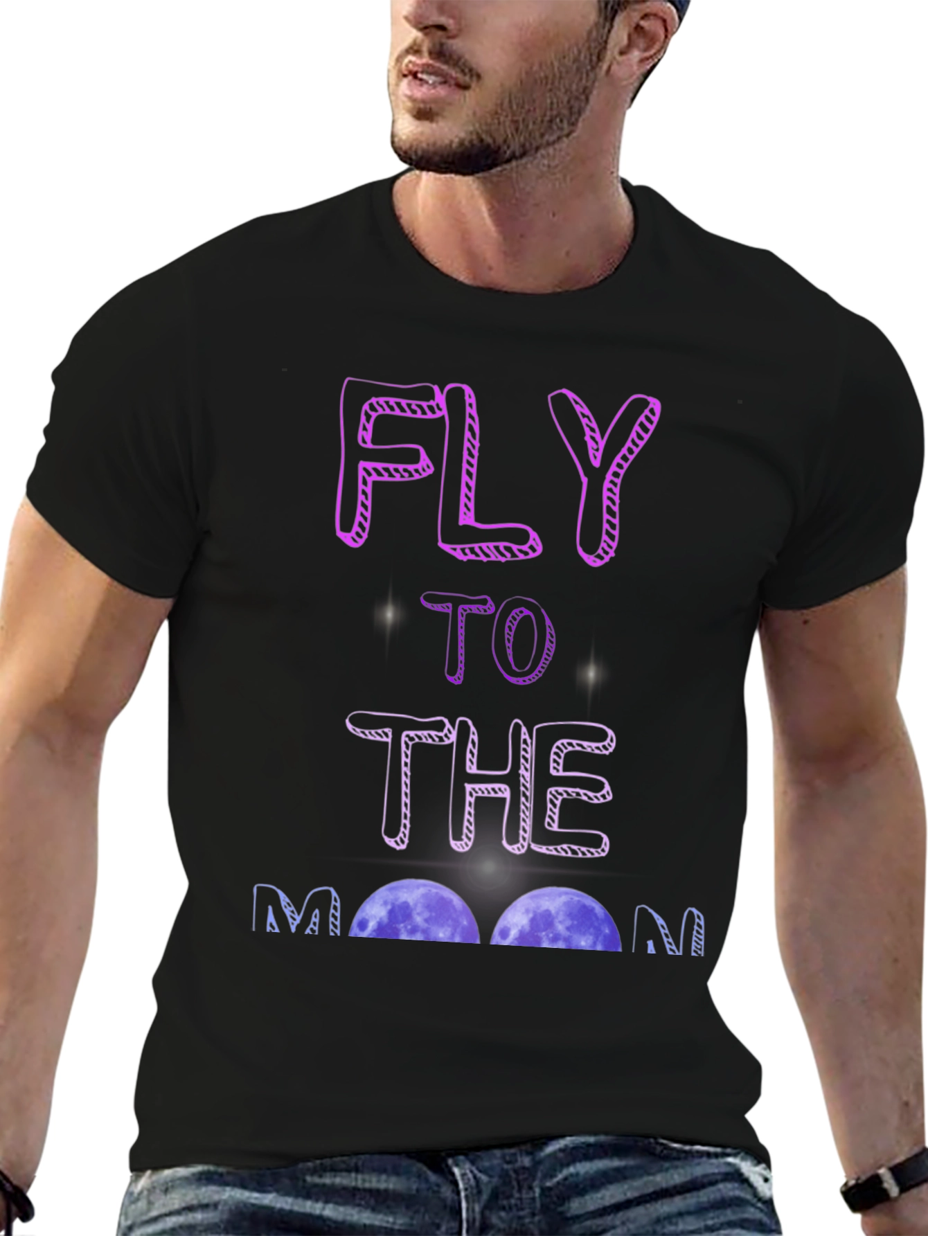 Fly to the Moon Graphic T-Shirt