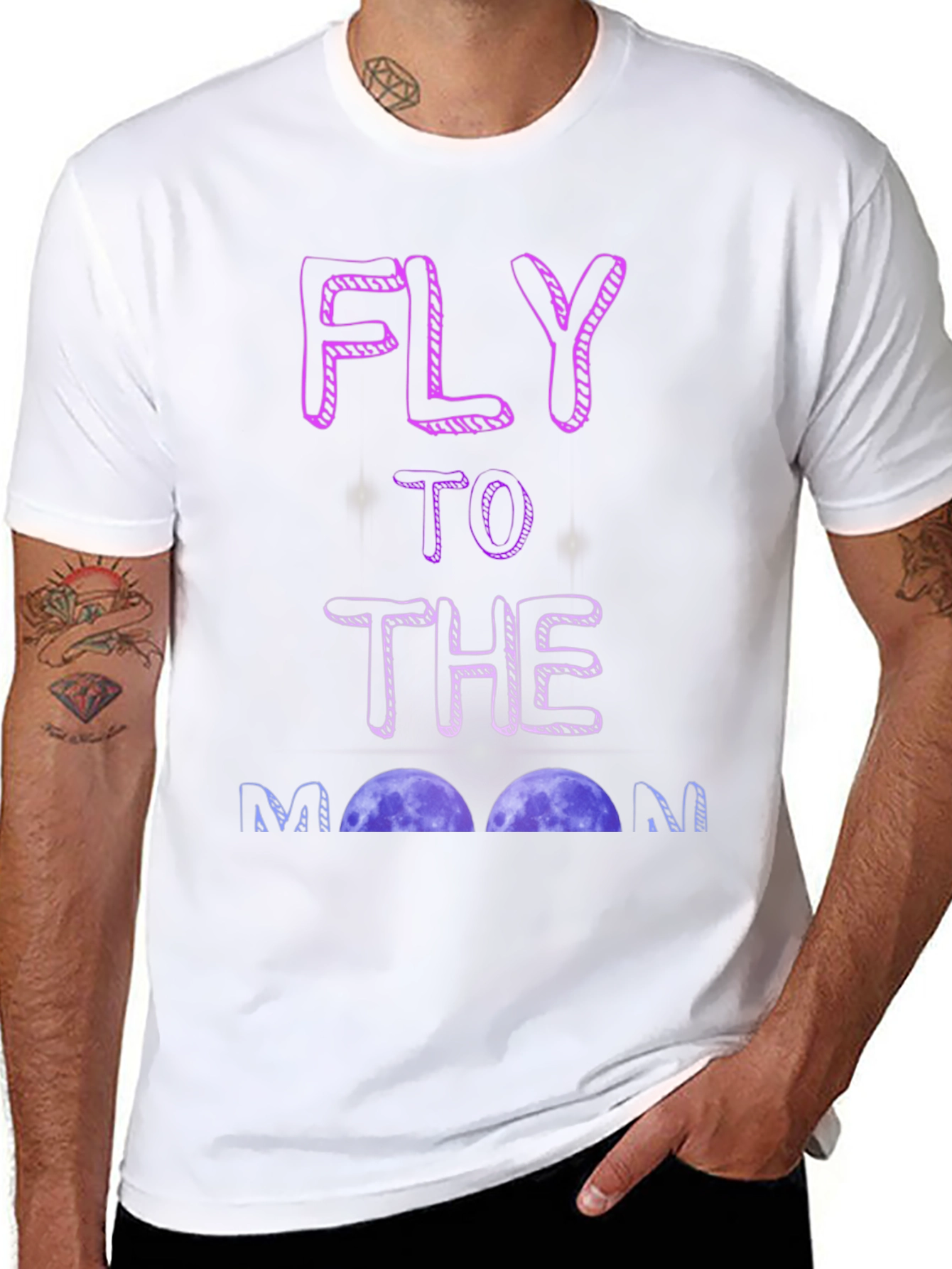 Fly to the Moon Graphic T-Shirt