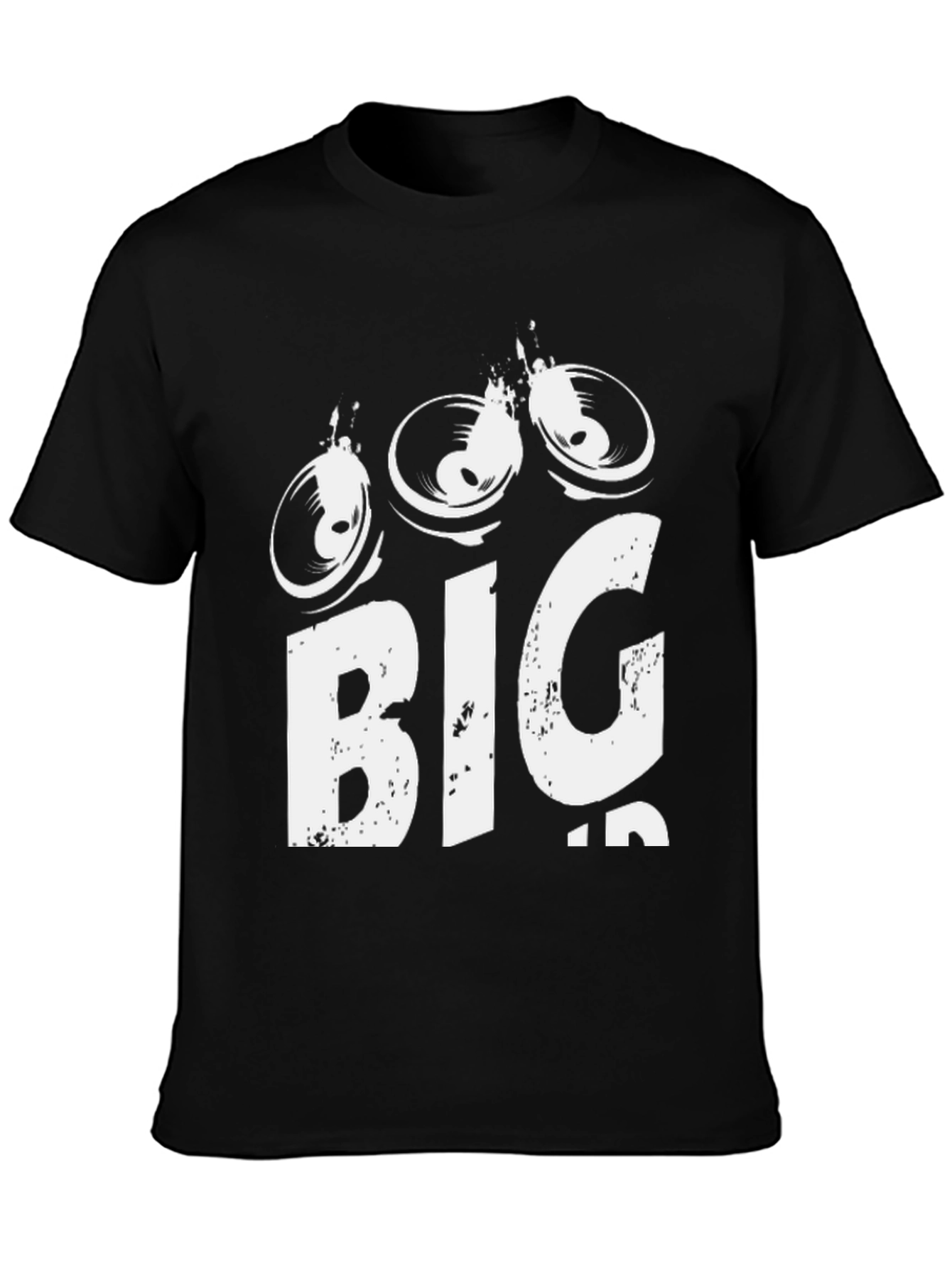 Big Beats Black Graphic Tee - Music Lovers T-Shirt