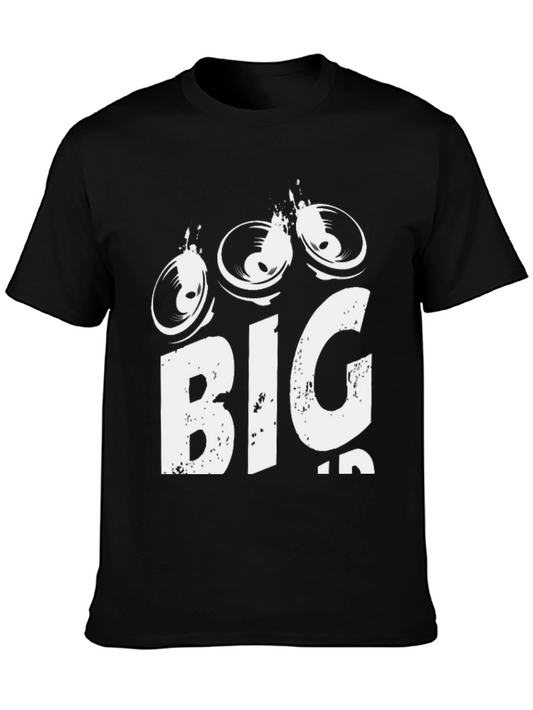 Big Beats Black Graphic Tee - Music Lovers T-Shirt