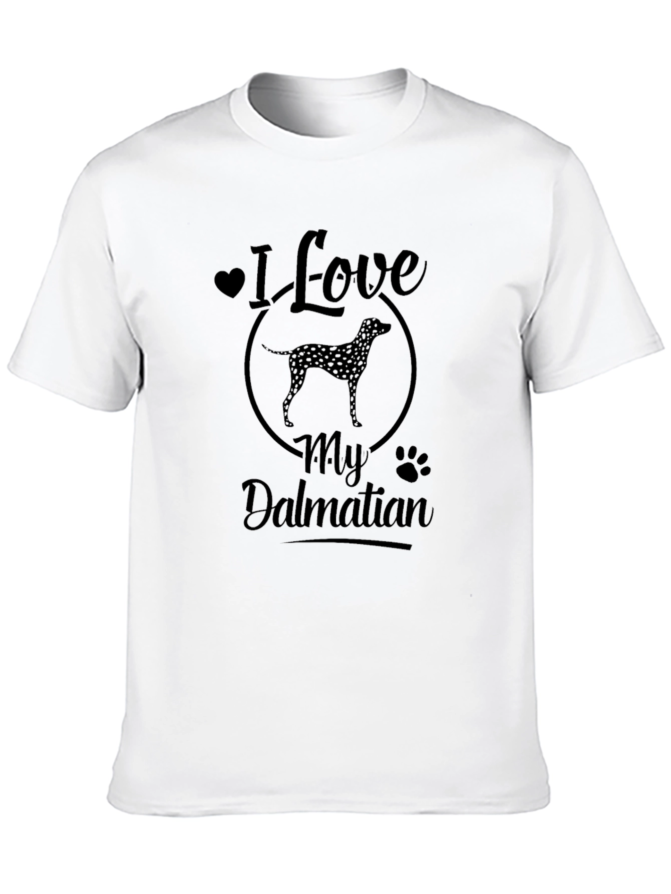 I Love My Dalmatian Black T-Shirt