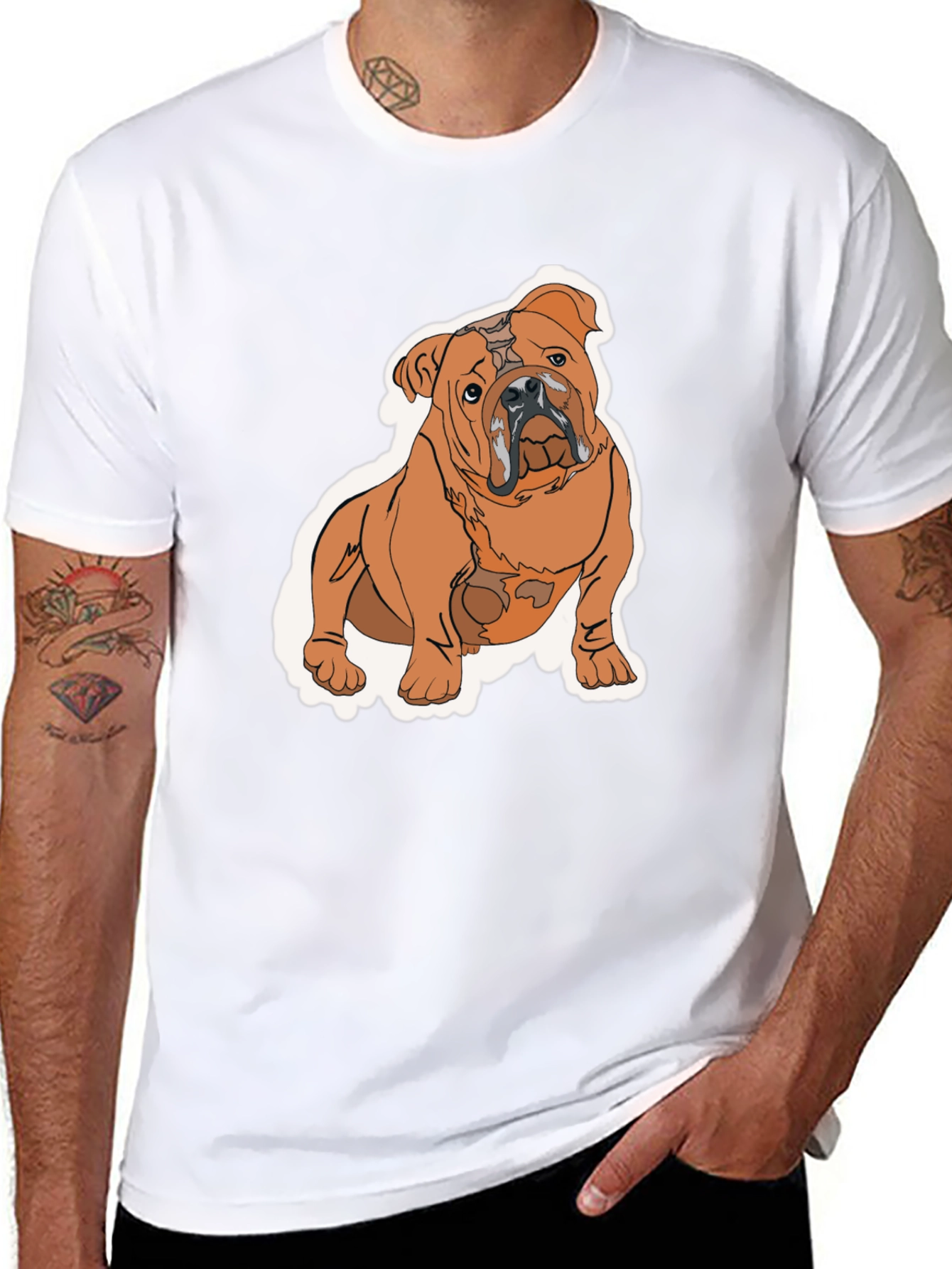 Bulldog Graphic T-Shirt - Black