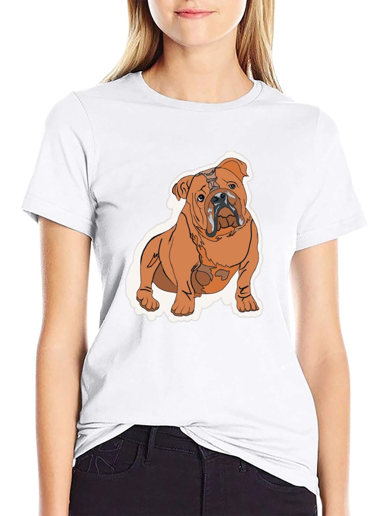 Bulldog Graphic T-Shirt - Black