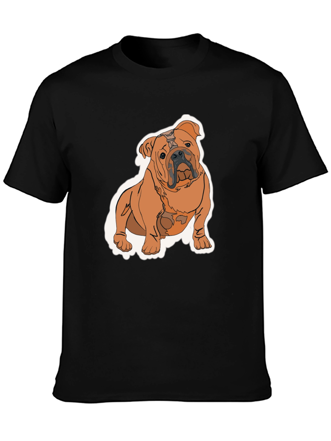 Bulldog Graphic T-Shirt - Black