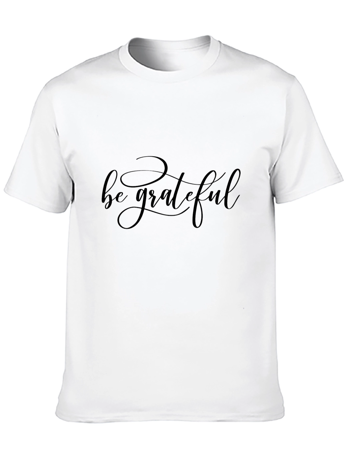 Be Grateful Black Graphic T-Shirt
