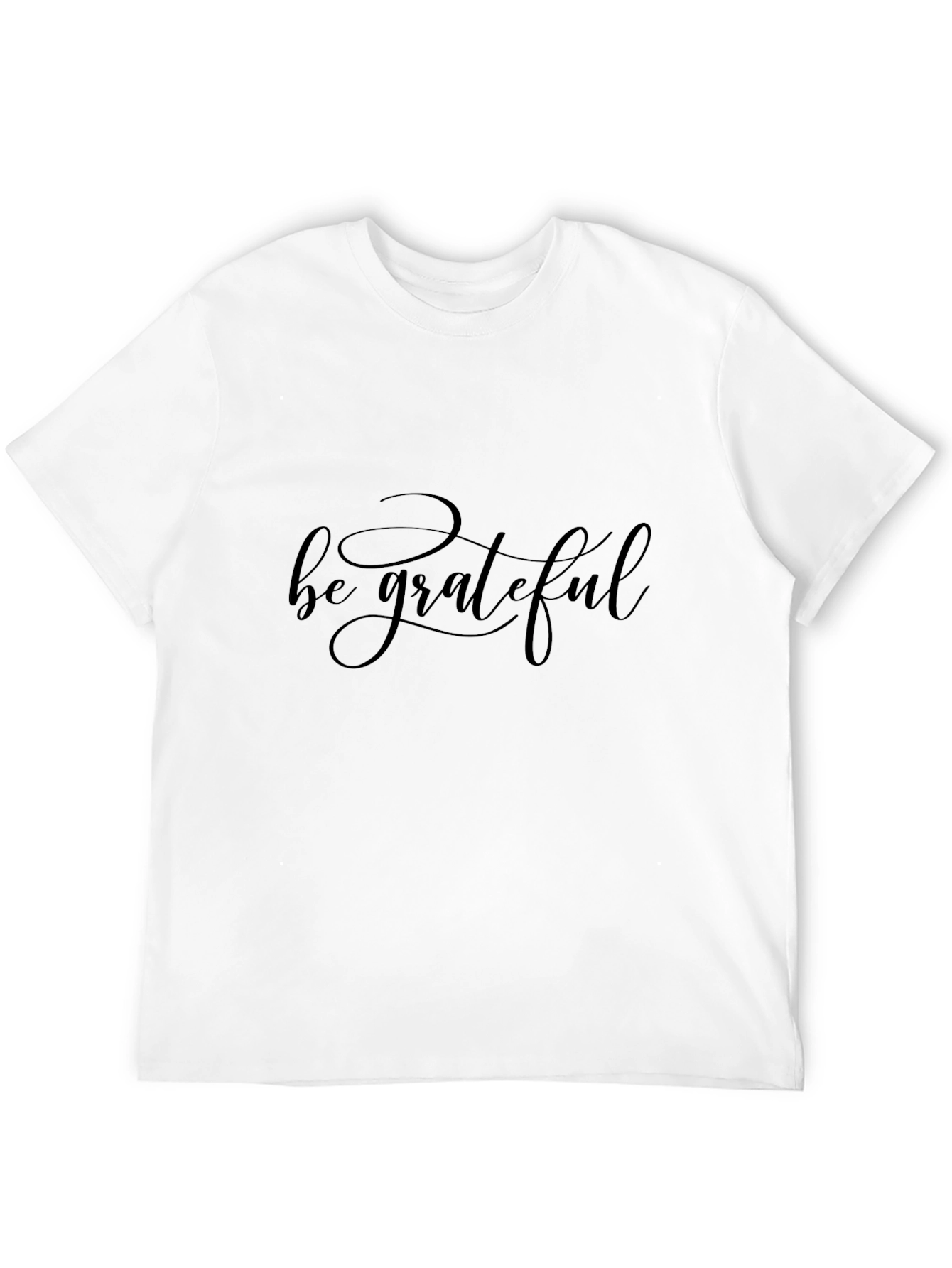 Be Grateful Black Graphic T-Shirt