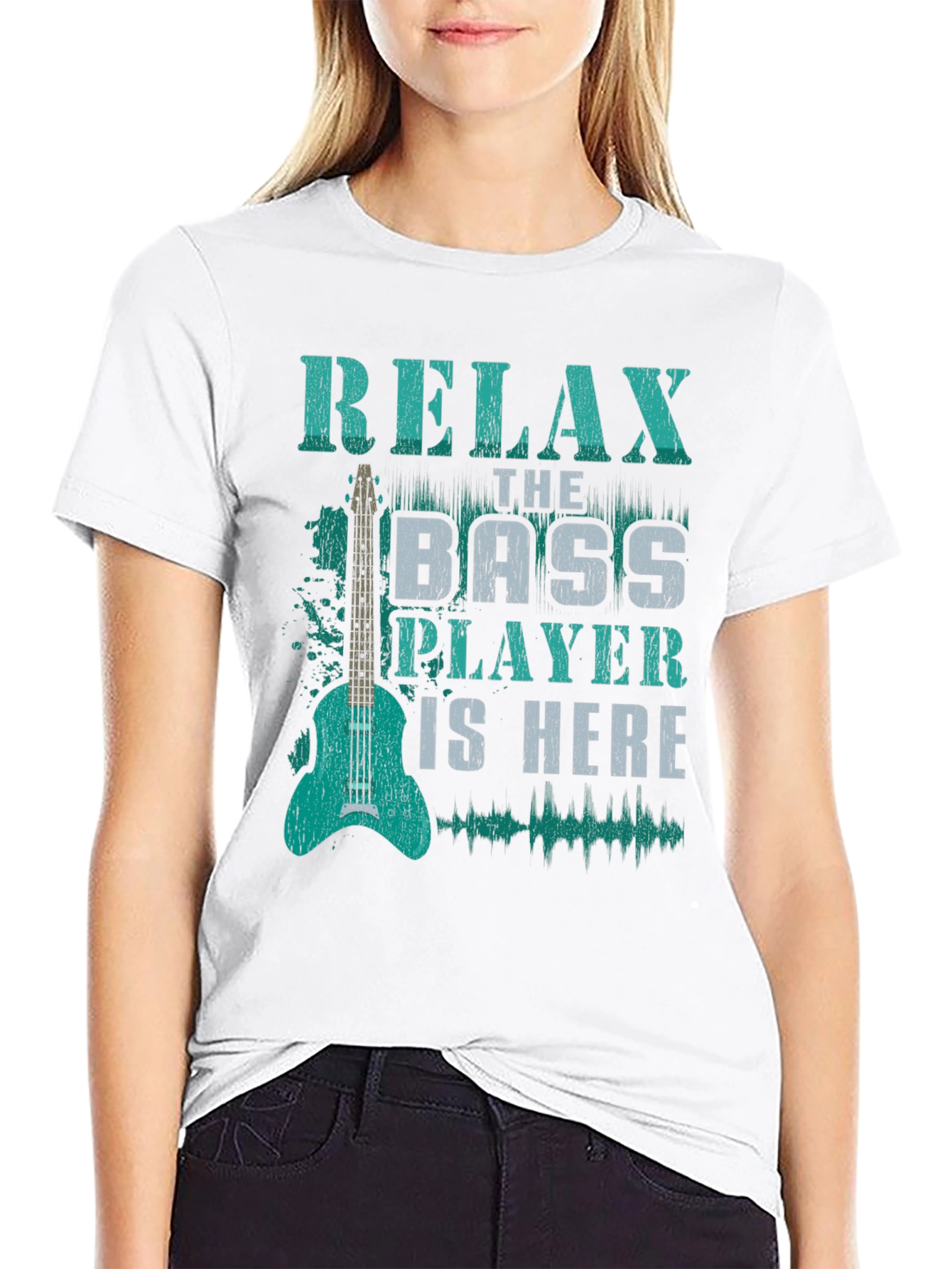 Relax Bass Player is Here - Novelty Graphic T-Shirt