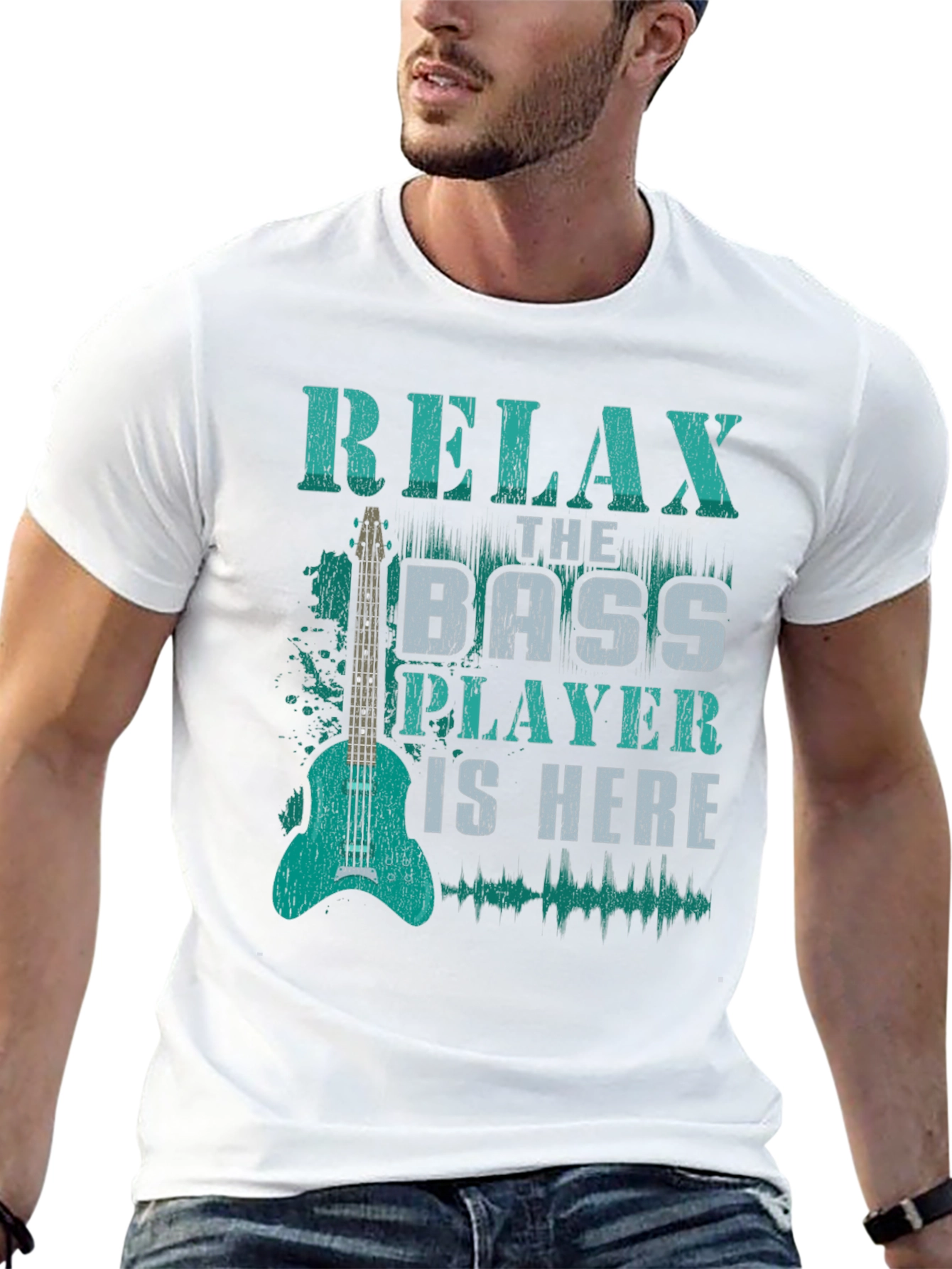 Relax Bass Player is Here - Novelty Graphic T-Shirt