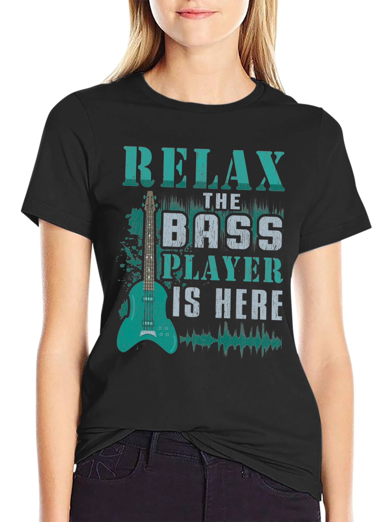 Relax Bass Player is Here - Novelty Graphic T-Shirt