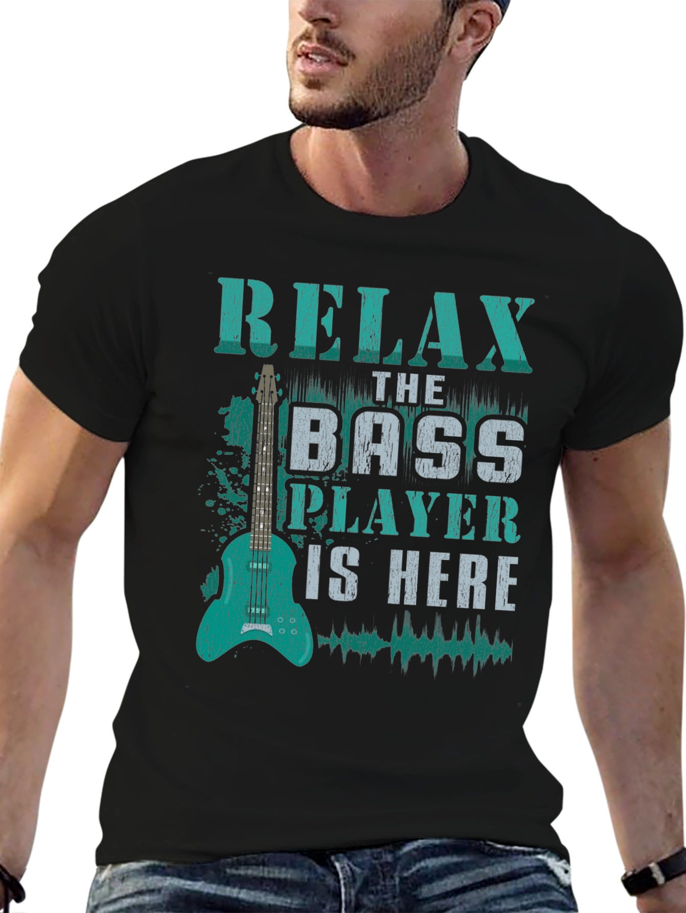 Relax Bass Player is Here - Novelty Graphic T-Shirt