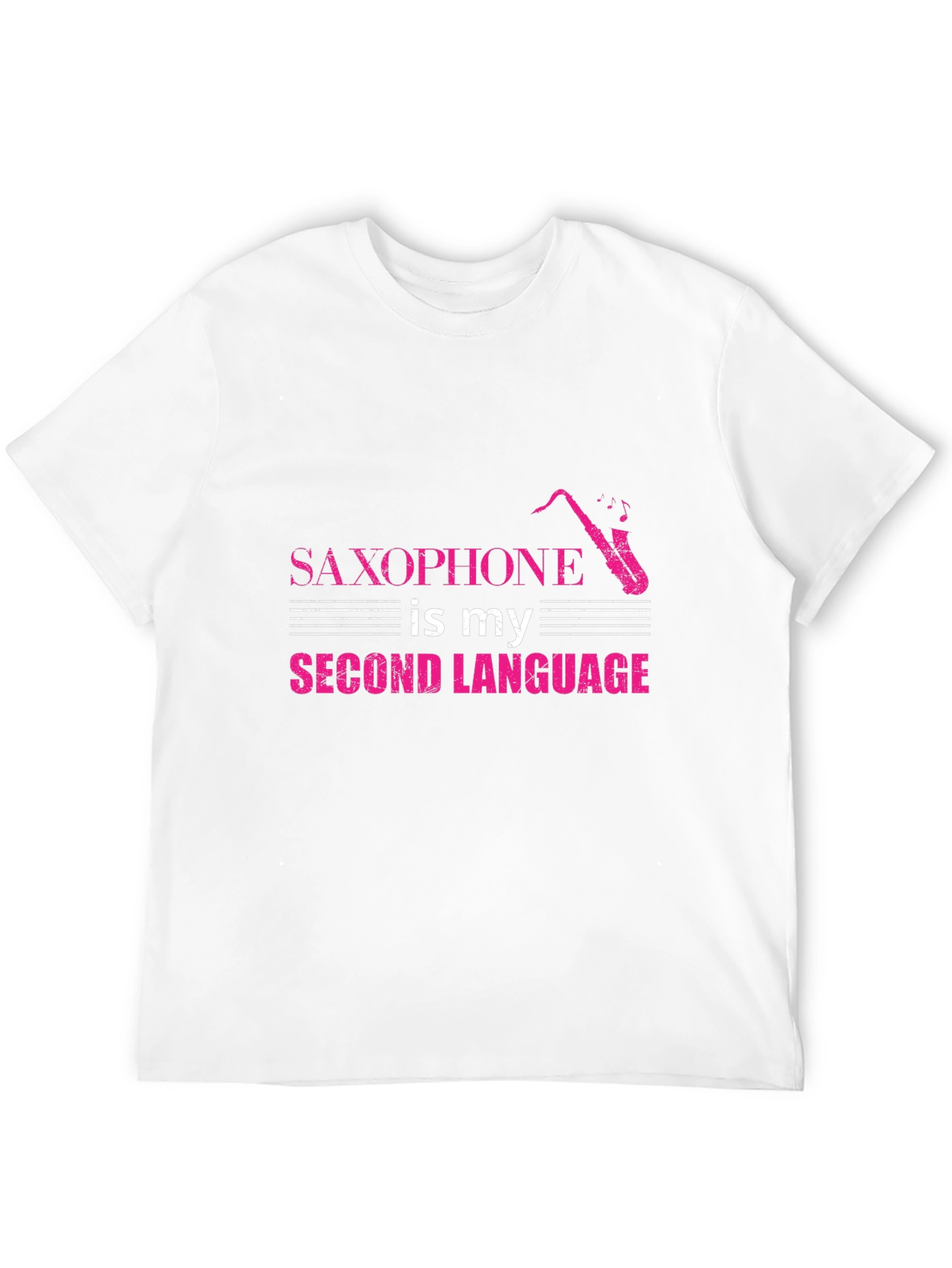 Saxophone is My Second Language Black Tee
