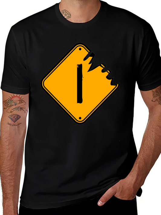 Distressed Number 1 Graphic T-Shirt - Black