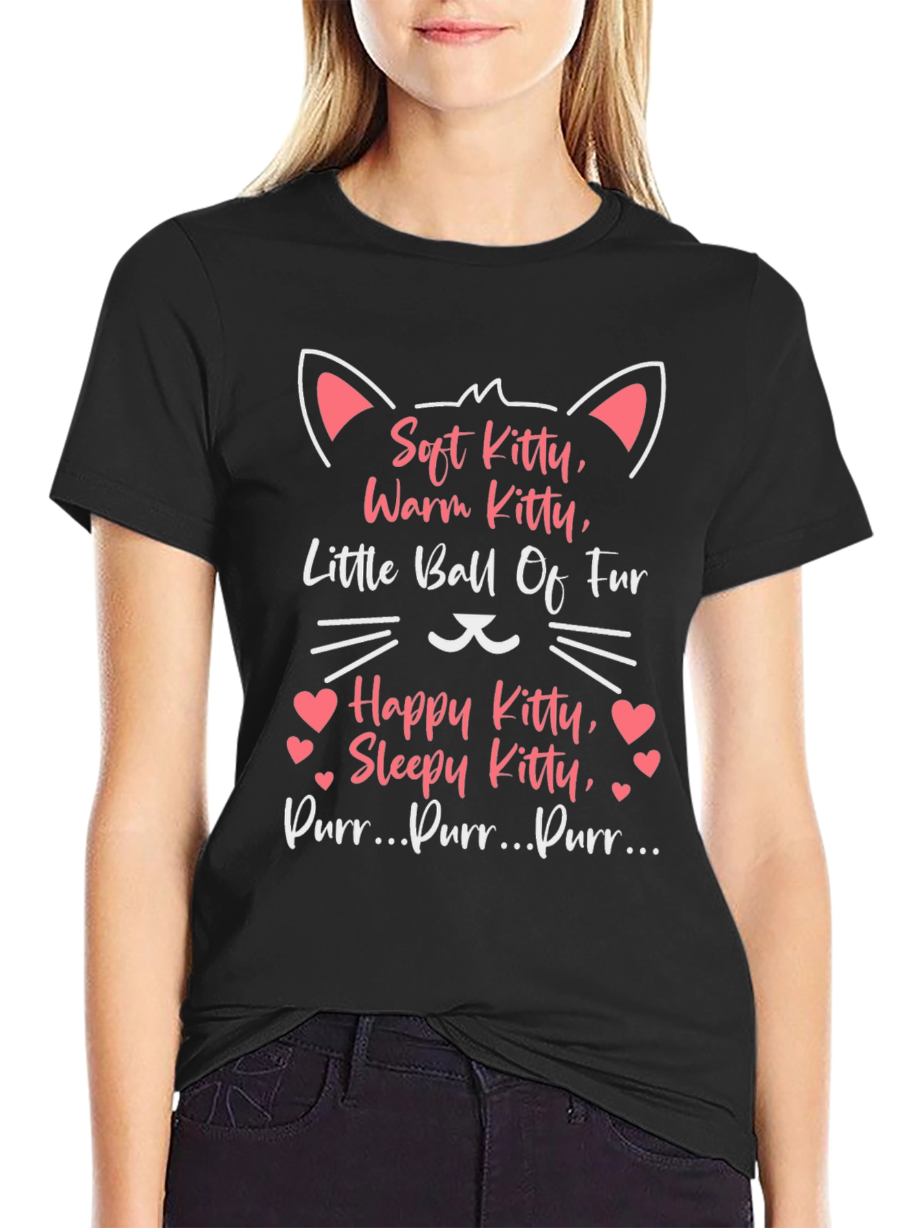 Soft Kitty Black T-Shirt