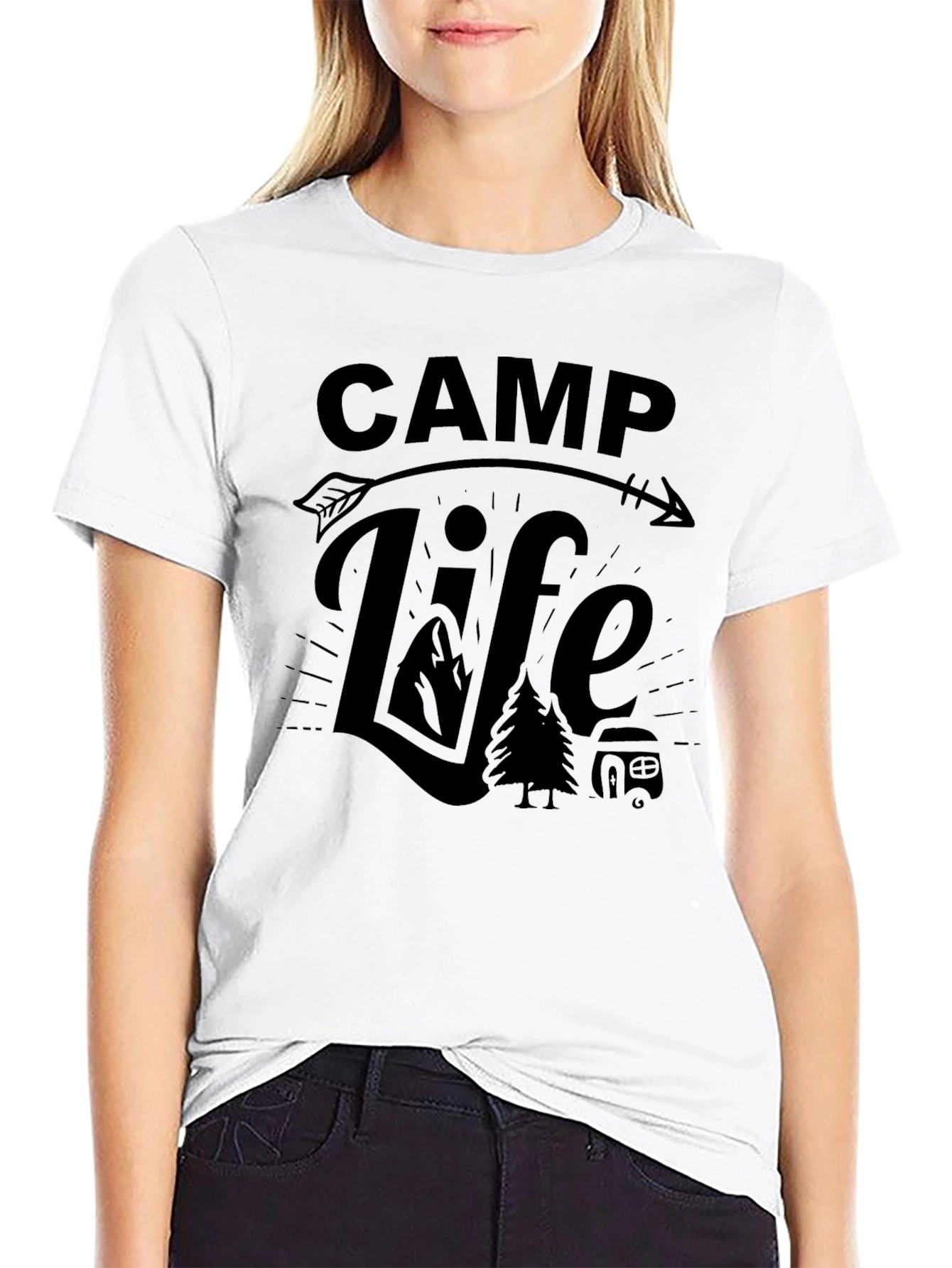 Camp Life Black T-Shirt